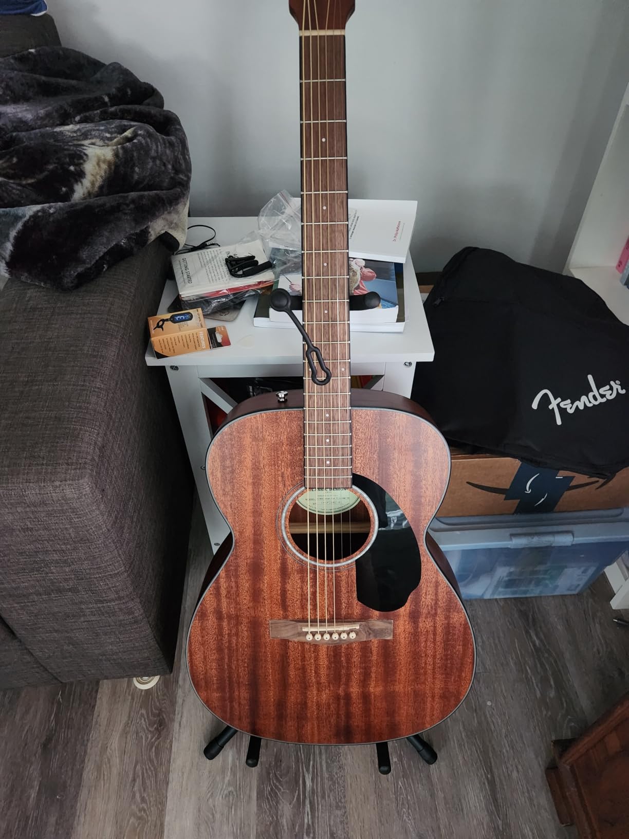 Fender CC-60S Solid Top Concert Acoustic Guitar - All Mahogany Bundle customer photo 2