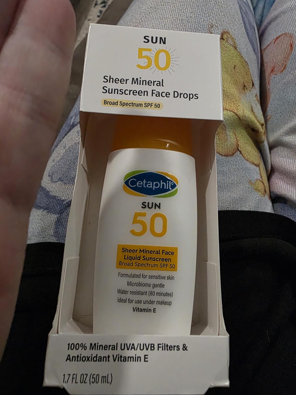 Cetaphil Sheer Mineral Liquid Sunscreen for Face, 100% Mineral UVA/UVB Filters, Zinc Oxide Broad Spectrum SPF 50, Unscented, 1.7 Fl Oz customer photo 2