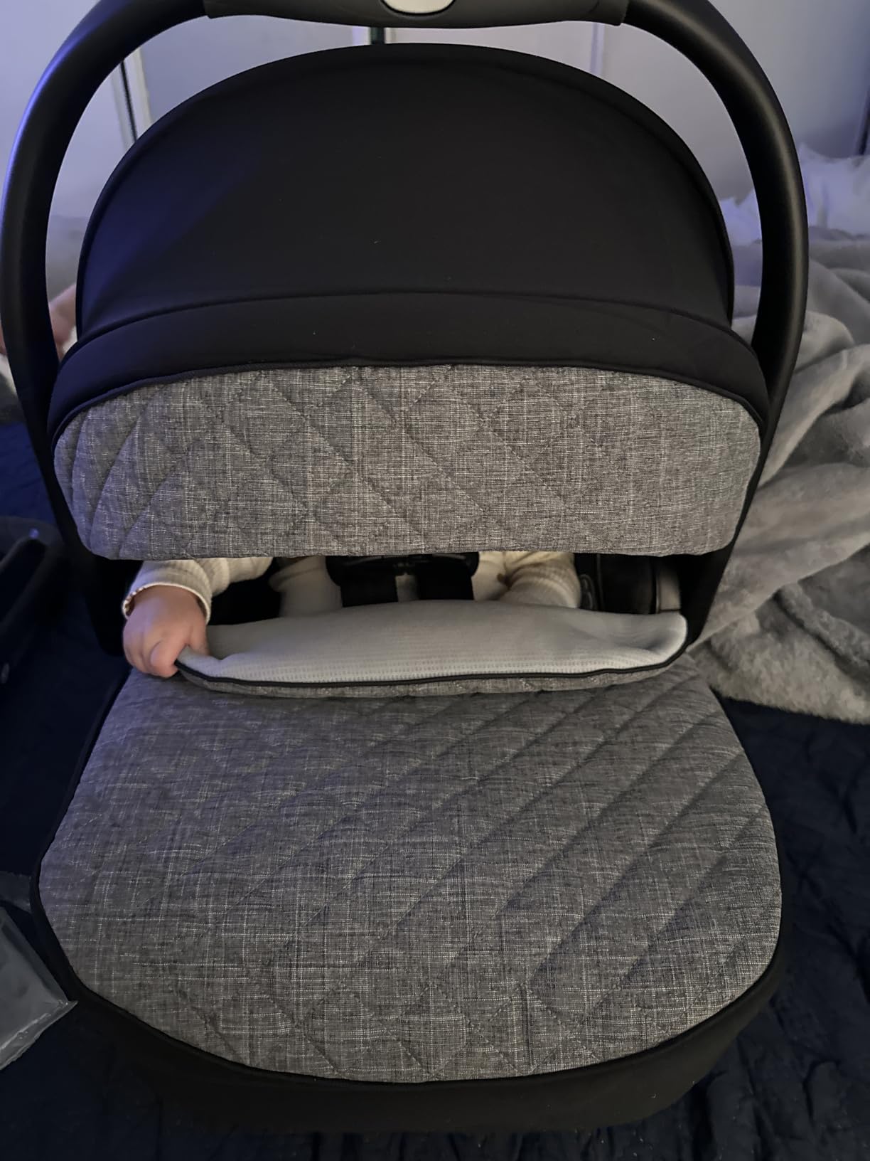 Graco SnugRide SnugFit Elite Infant Car Seat, Anti Rebound Bar for Extra Safety, SnugLock Easy Install, Premium softgood, All-Weather Boot, Nico customer photo 2