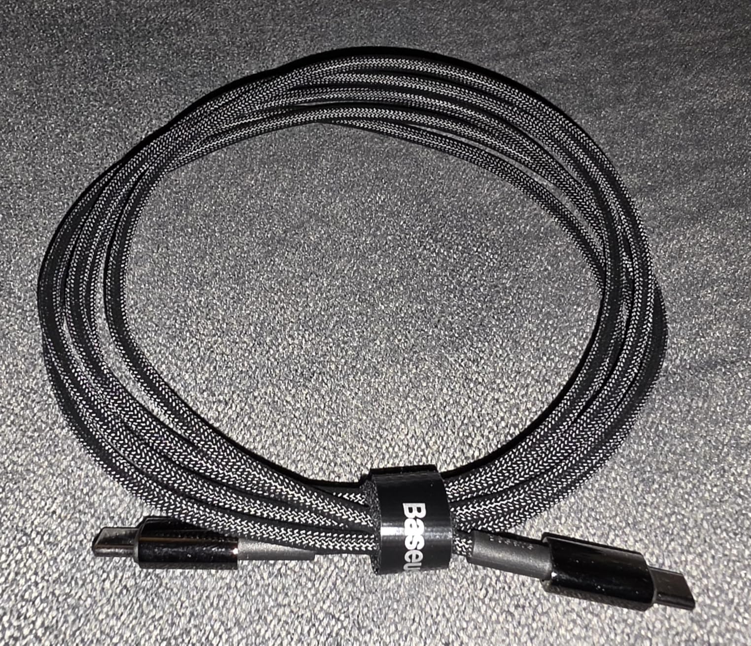 Baseus USB C Cable, 100W PD 5A QC 4.0 Fast Charging USB-C to USB-C Cable, Zinc Alloy Nylon Braided Type C Charger Cord for iPhone 16/15, MacBook, iPad Pro, Samsung S23/S22 customer photo 1