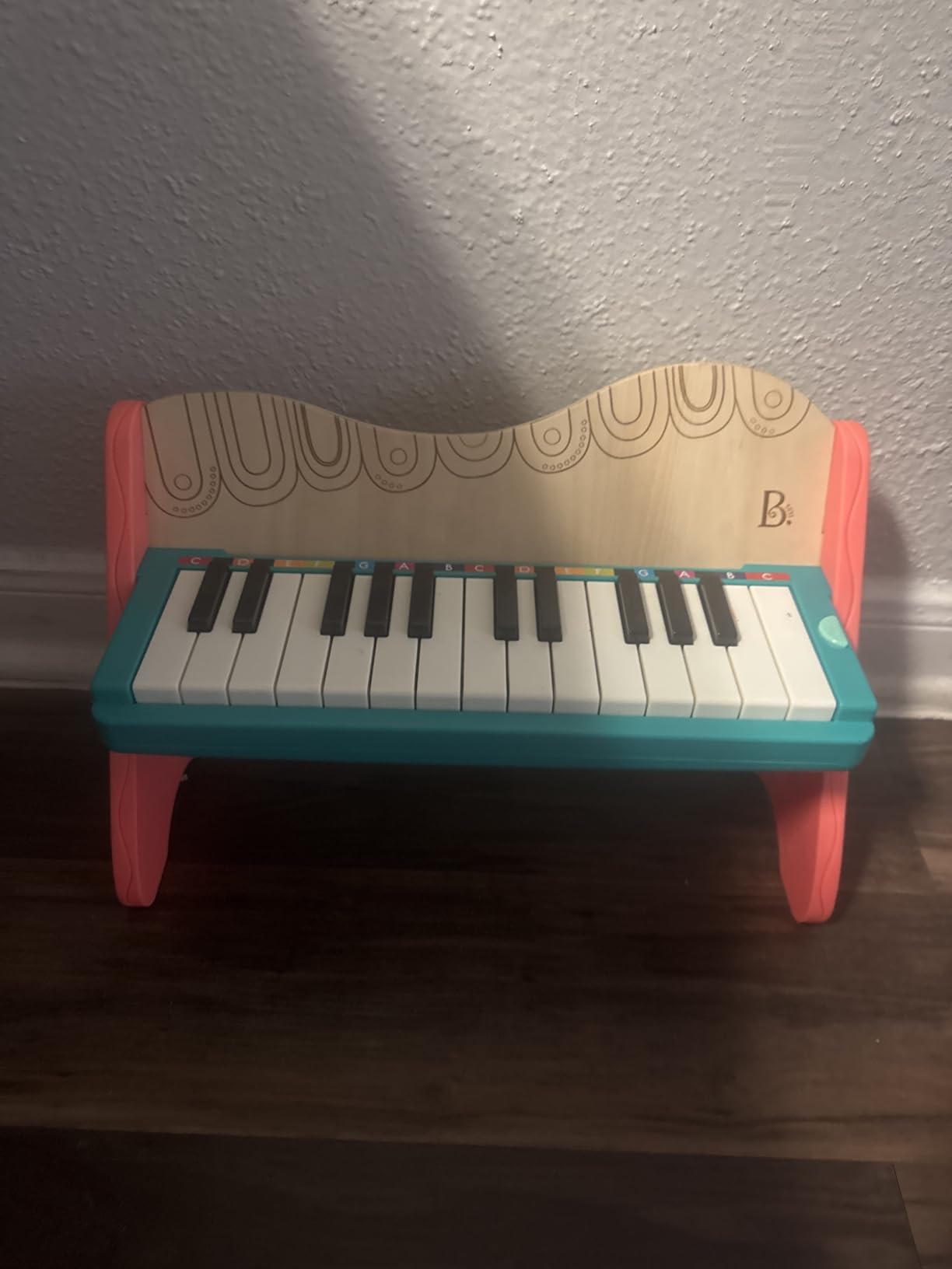 B. toys - Wooden Toy Piano for Toddlers, Kids - Color-Coded Keys with Songbook - Musical Instrument for Early Learning & Creativity - 3+ Years - Mini Maestro customer photo 1