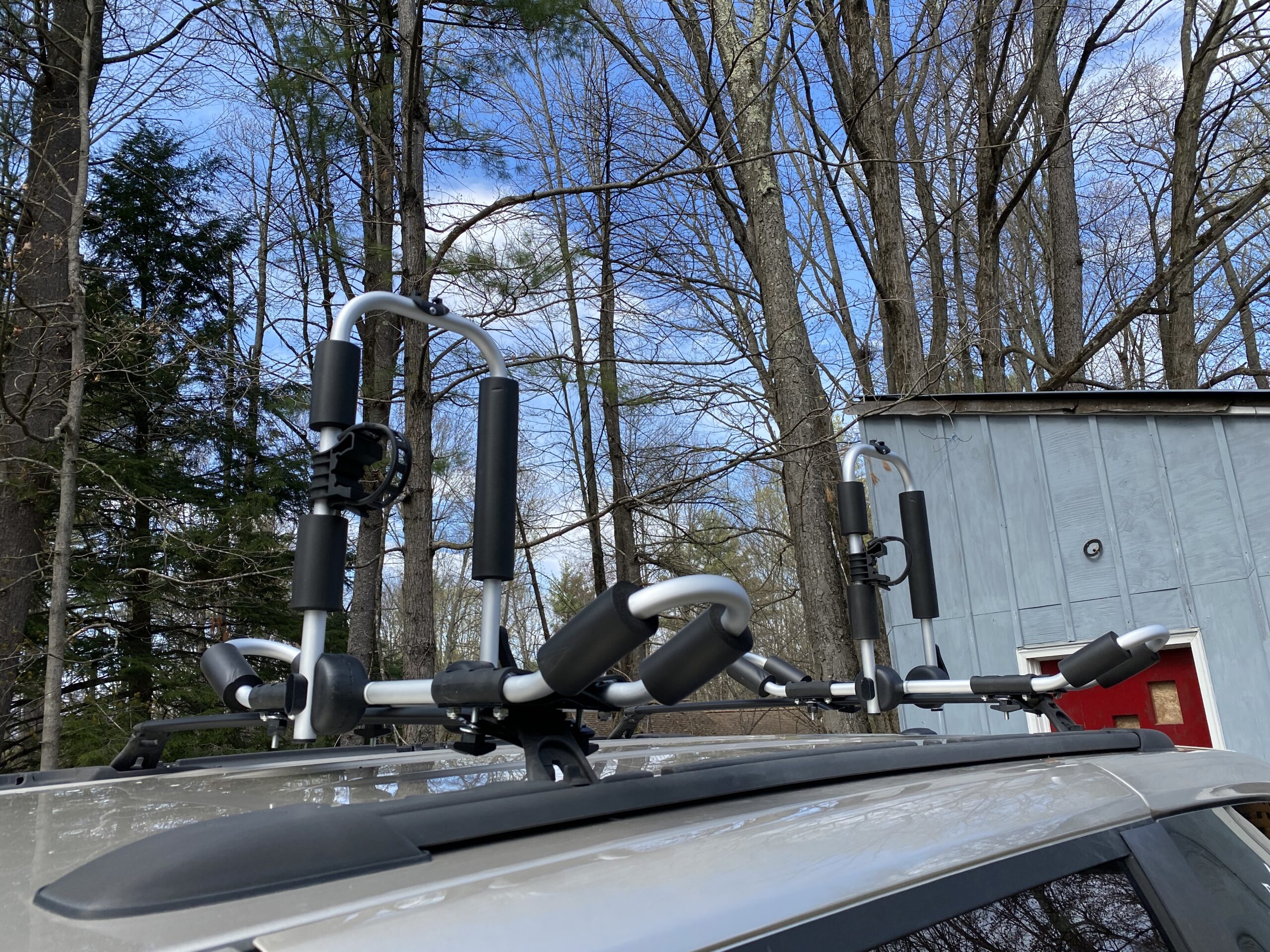 ARTIPOLY Kayak Roof Rack for 2 Kayaks, 4-in-1 Multifunction Bilateral Kayak & Canoe Car Racks J-Bar with Paddle Holder for Easy Mount Kayak/Surf/SKI/Canoe/SUP on SUV, Car and Truck Crossbar customer photo 2
