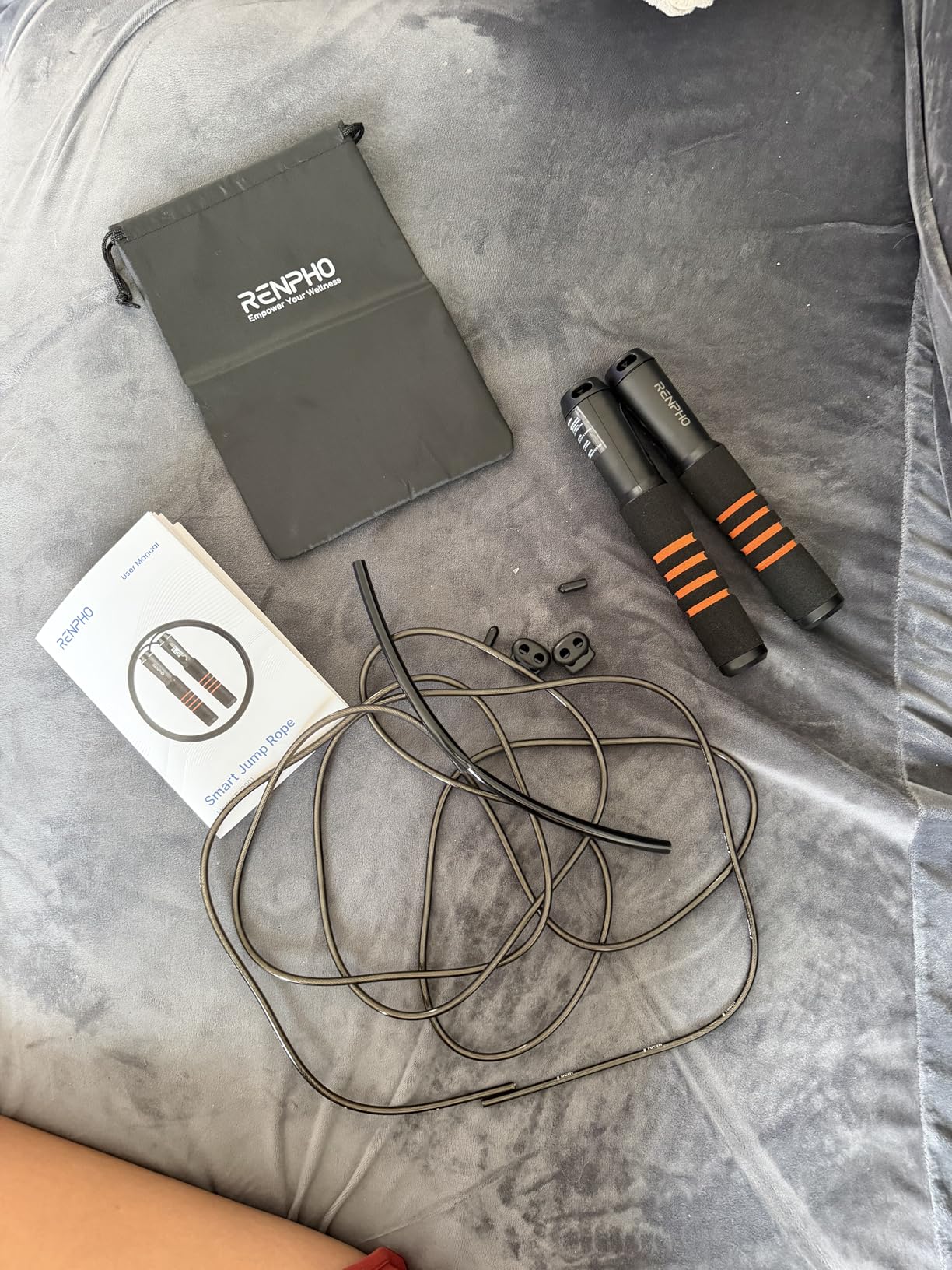 RENPHO Smart Jump Rope - APP Data Storage & Tracking & Analysis, Tangle-Free Jumping Rope for Men, Women, Skipping Rope with Counter, Adjustable workout Jump Ropes for Crossfit, Gym, MMA customer photo 2