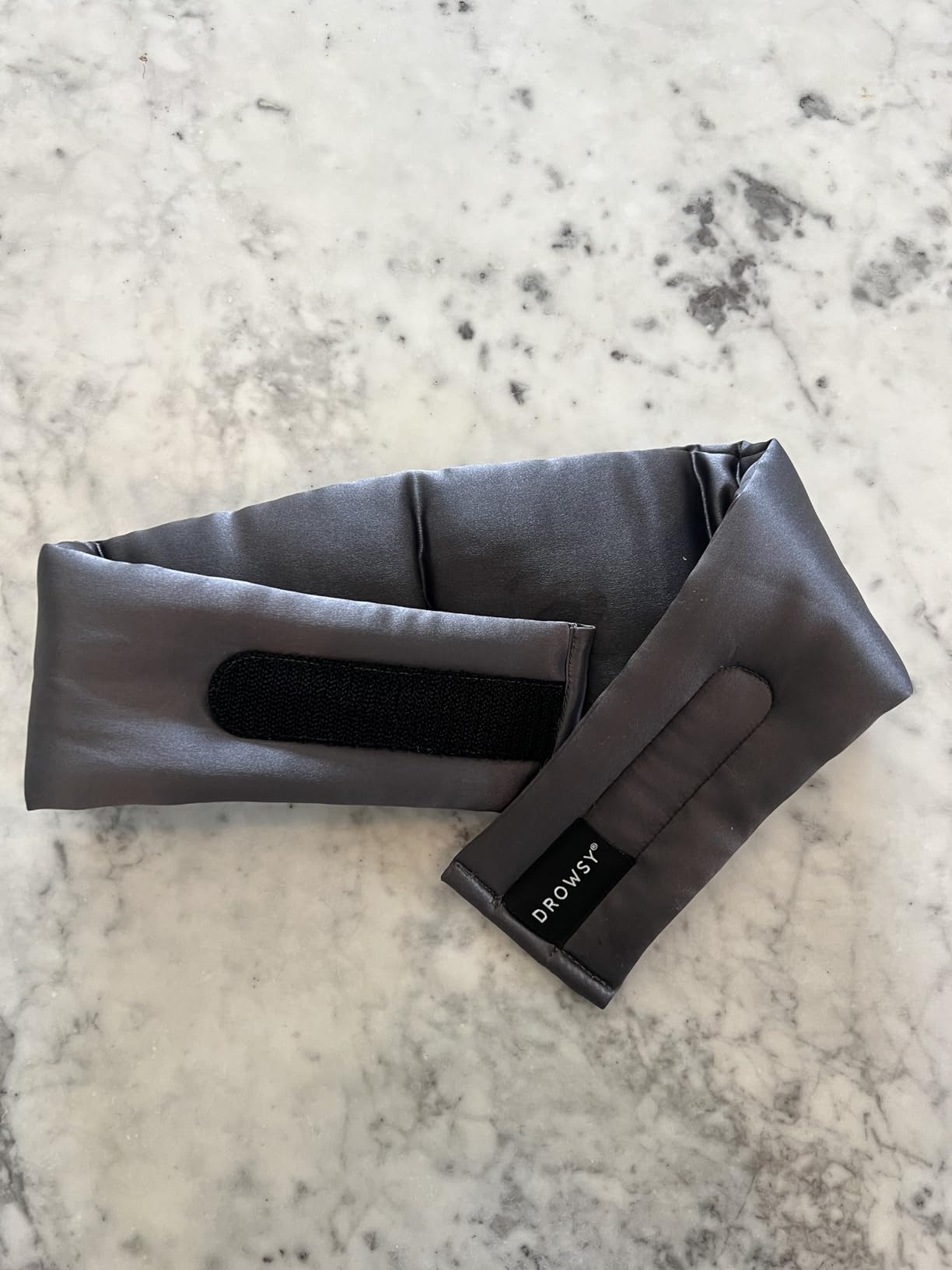 DROWSY Silk Sleep Mask - Face-Hugging, Padded Cocoon for Luxury Sleep in Total Darkness - 100% Pure Mulberry Silk, Skin-Hydrating & Adjustable (Midnight Blue) customer photo 2