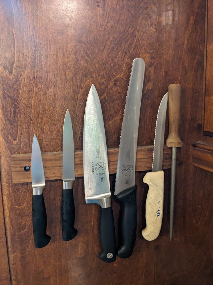 KEEMAKE Magnetic Knife Holder for Wall 16 inch Acacia Wood Knife Magnetic Strip, Powerful Neodymium Magnet Knife Hanger Knife Bar for Kitchen knives customer photo 1