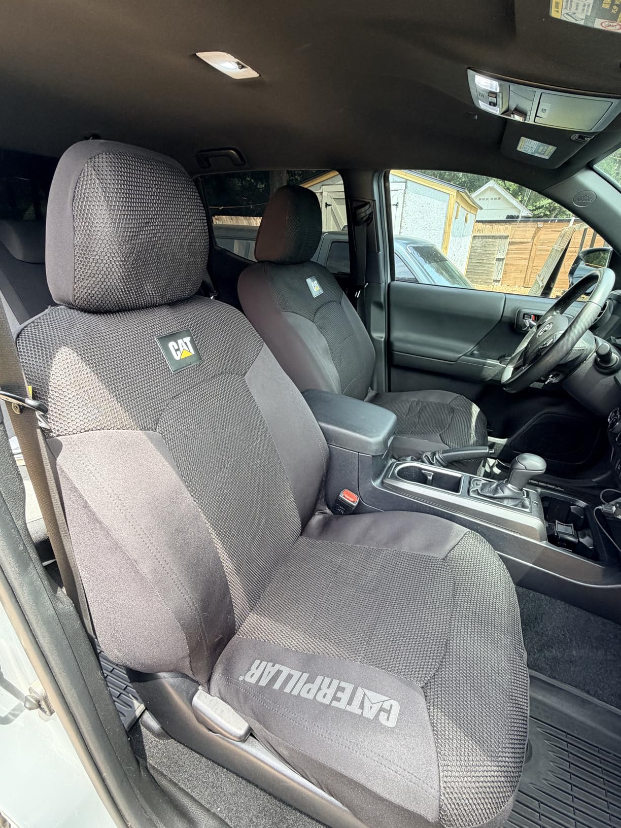 Cat MeshFlex Automotive Seat Covers for Cars Trucks and SUVs – Gray Car Seat Covers for Front Seats, Truck Seat Protectors with Comfortable Mesh Back, Set of 2 customer photo 2
