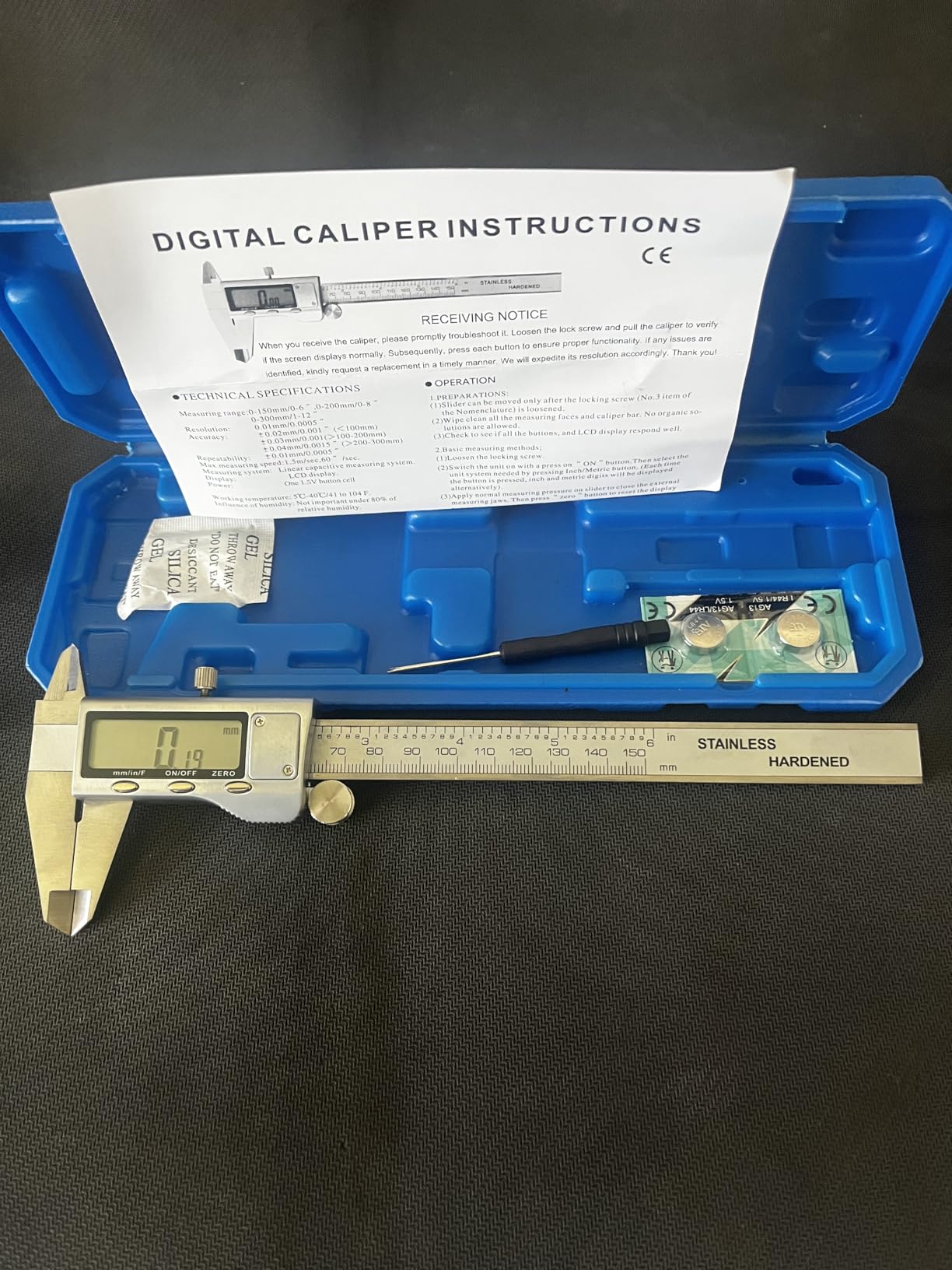 Digital Caliper Measuring Tool, Stainless Steel Vernier Caliper Digital Micrometer with Large LCD Screen, Easy Switch from Inch Metric Fraction, 6 Inch Caliper Tool for DIY/Household customer photo 1