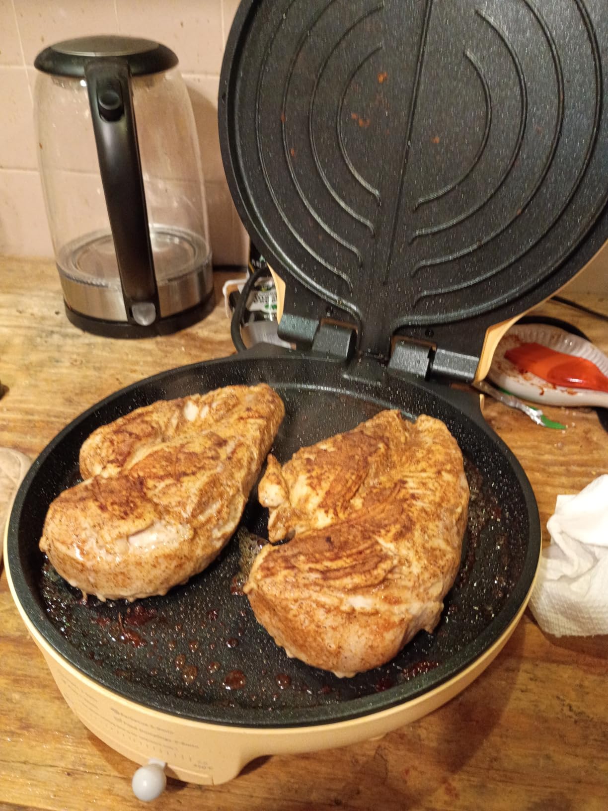Bear 11.8'' 1500W Electric Smokeless Indoor Grill with Adjustable Temp, Quesadilla Maker Nonstick Pan for Breakfast, Lunch, Dinner customer photo 1
