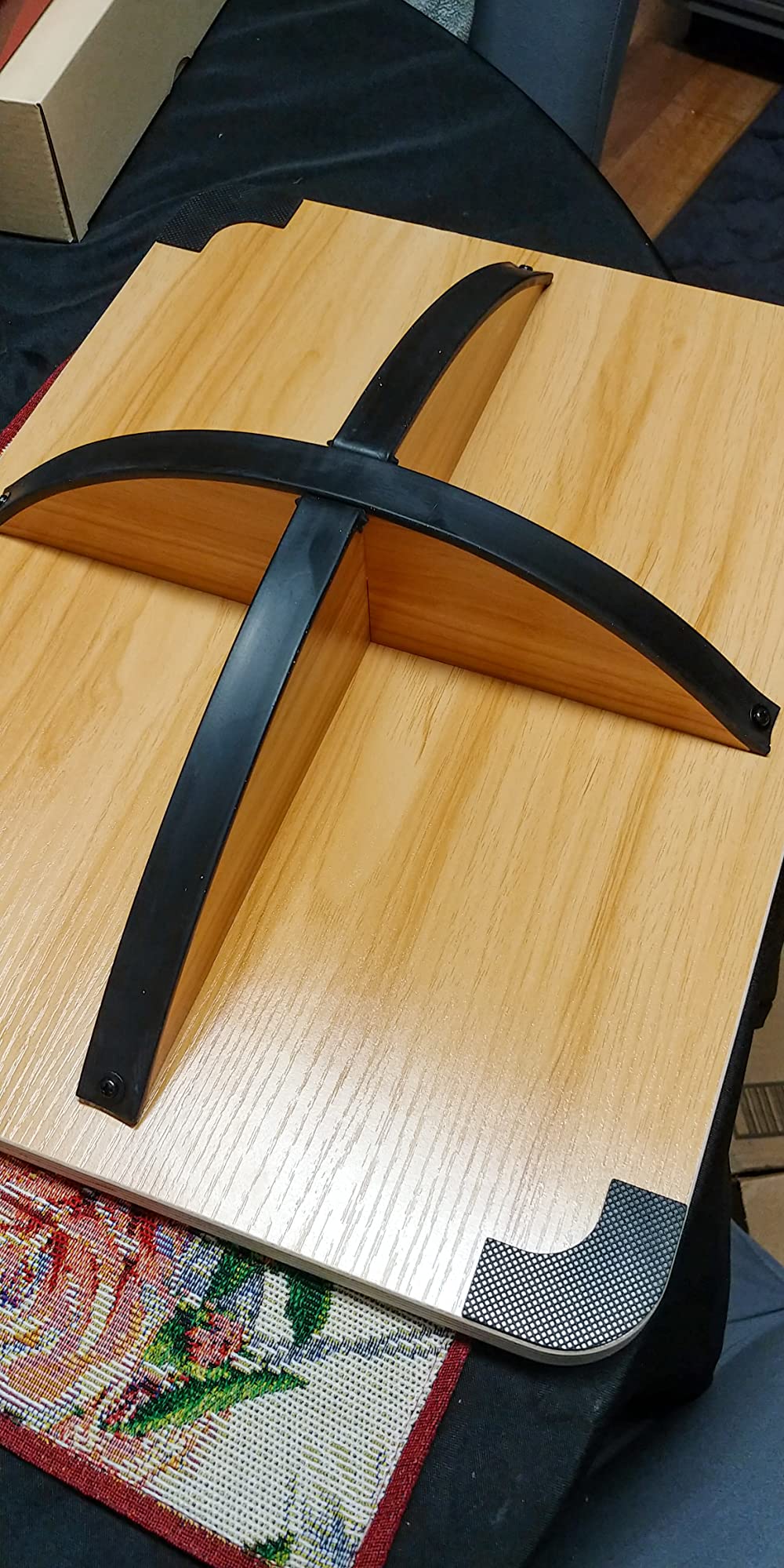 StrongTek Professional Wooden Balance Board, Rocker Board, Wood Standing Desk Accessory, Balancing Board for Under Desk, Anti Slip Roller, Core Strength, Stability, Office Wobble Boards customer photo 1