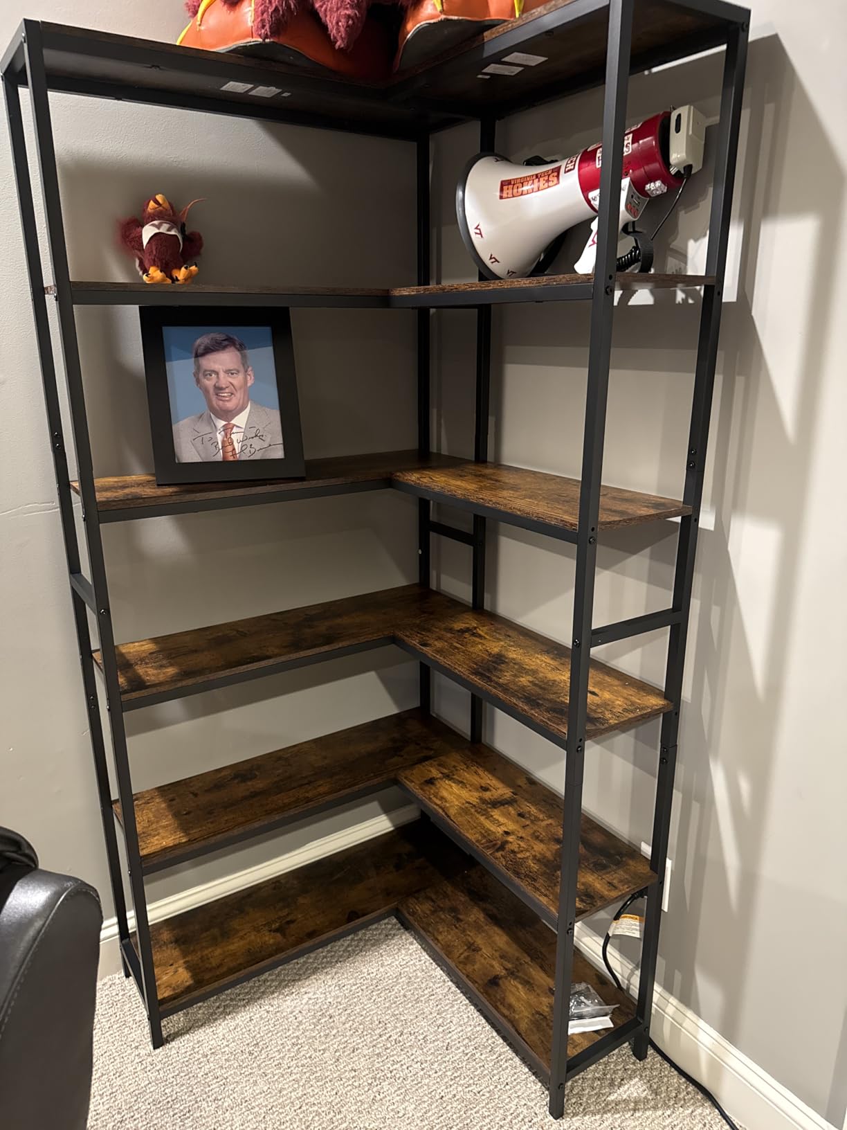 VASAGLE 6-Tier Bookshelf, Bookcase with Steel Frame, Book Shelf for Living Room, Home Office, Study, 11.8 x 31.5 x 73.2 Inches, Industrial Style, Rustic Brown and Ink Black ULLS082B01 customer photo 1