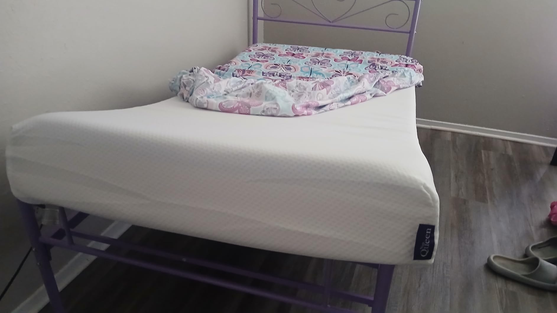 NapQueen 8 Inch Queen Size Mattress, Bamboo Charcoal Memory Foam Mattress, Bed in a Box, White customer photo 2