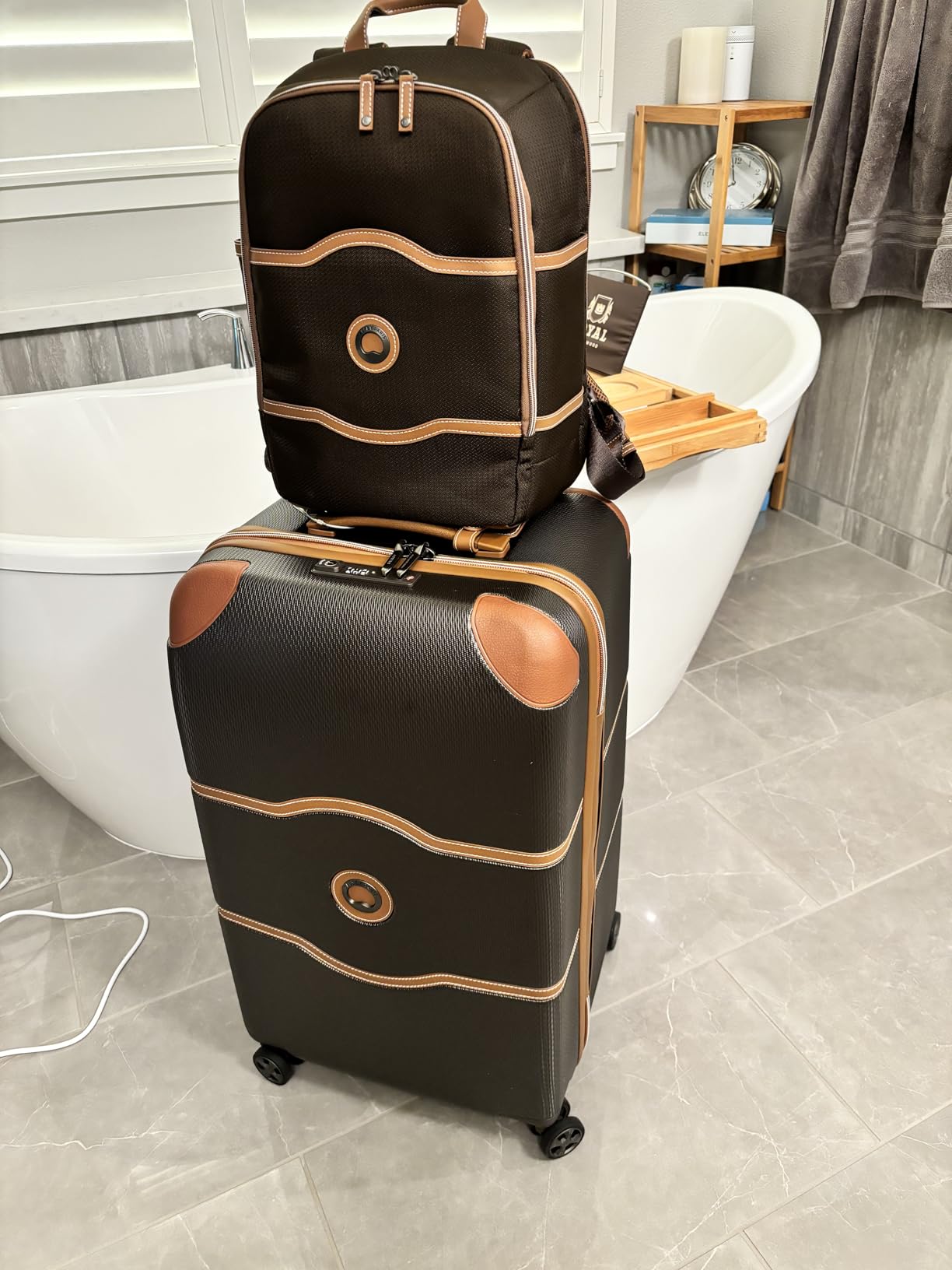 DELSEY PARIS Chatelet Air 2.0 Carry-On Plus Suitcase 20 Inch, Hardside Polycarbonate Luggage, Dual-Density Spinner Wheels, TSA Lock, USB Port, Angora customer photo 2