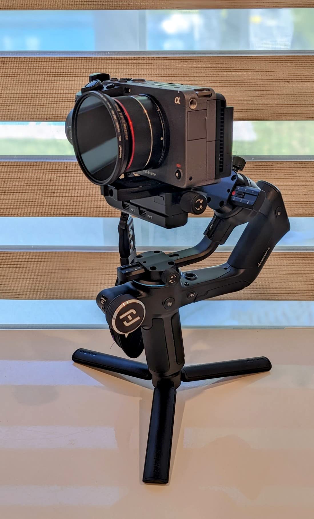 FeiyuTech SCORP-C Gimbal Stabilizer for Cameras DSLR and Mirrorless Camera, 3-Axis Camera Gimbal, 5.5lbs Payload, for Sony/Canon/Nikon customer photo 1