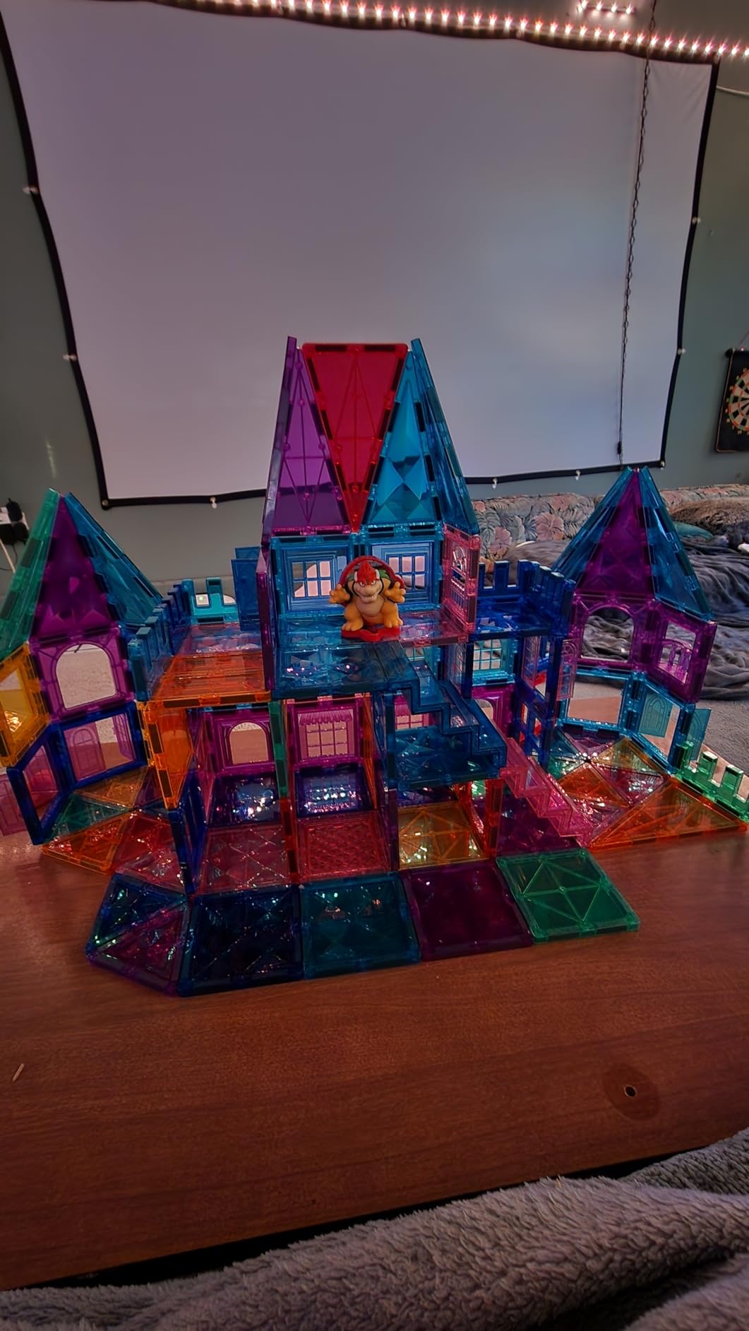 Magnetic Tiles 102pcs with 2 Stairs 2 Dolls Princess Castle Building Girls Toys Age 4-5 6-8 Magnetic Blocks Birthday Xmas Gifts for Girls Toys for 3 4 5 6 7 8+ Year Old customer photo 2