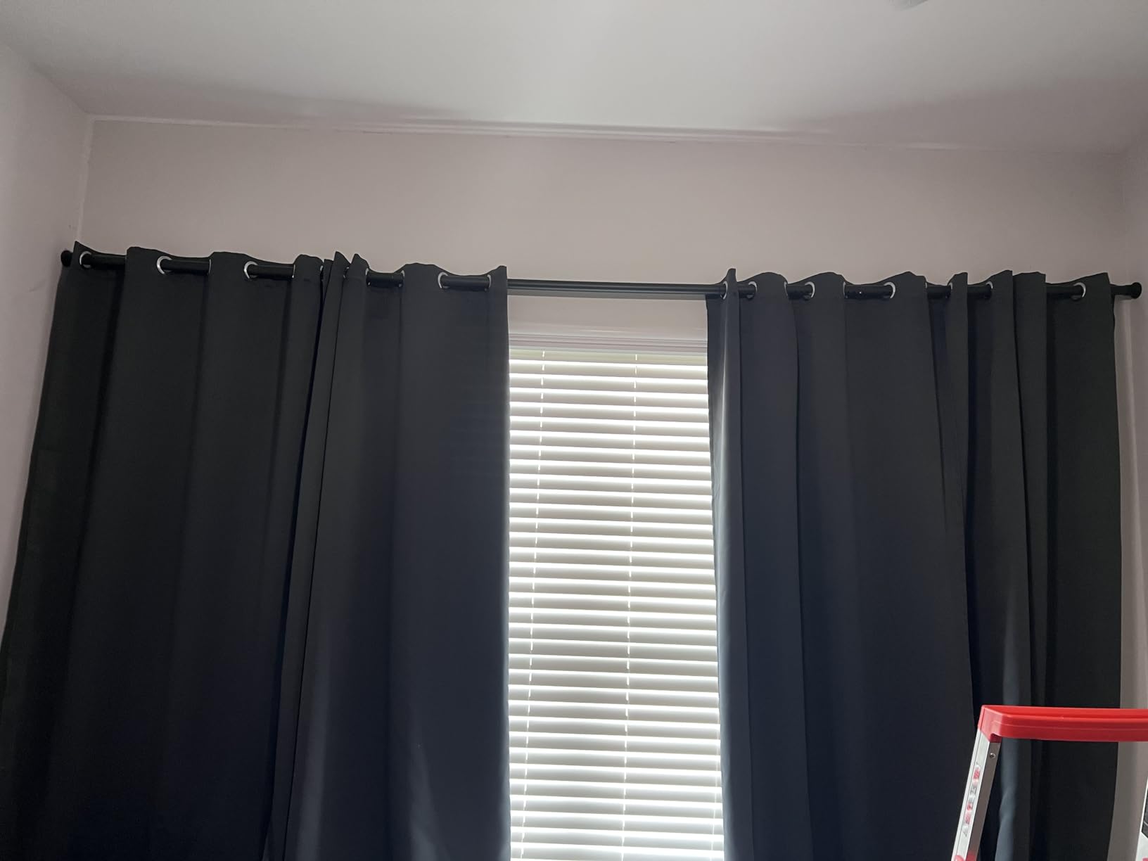 ChrisDowa 100% Blackout Curtains for Bedroom 63 Inch Long with Black Liner | 2 Thick Layers, Thermal Insulated, Grommet, Window Treatment, Living Room Drapes, 2 Panels Set, Light Grey, 42 x 63 Inch customer photo 2