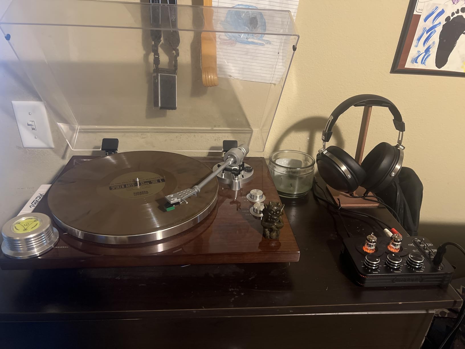 A1 Vacuum Tube Phono Preamp, Headphone Amp, Hi-Fi Audiophile Preamplifier for MM Turntable Record Player with Tone Control for Home Stereo Audio System customer photo 2