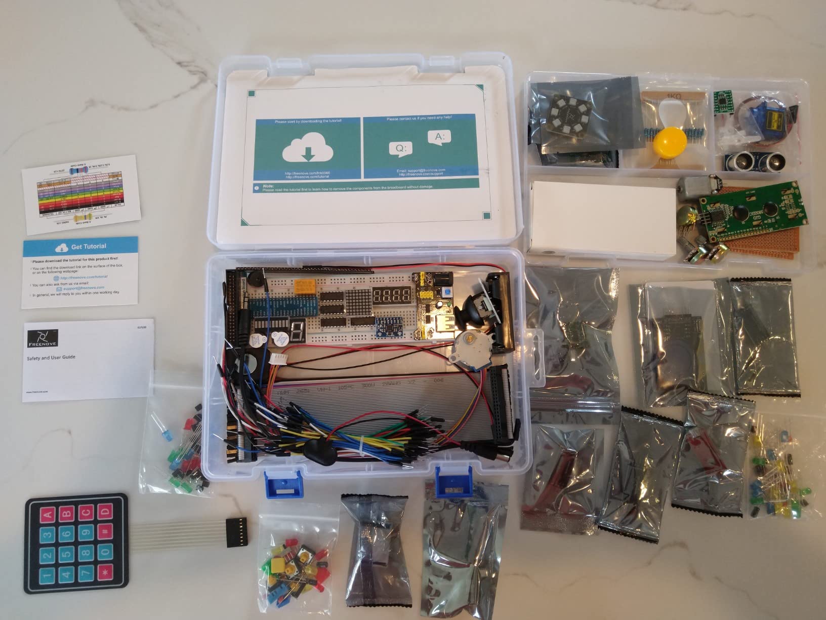 Complete Starter Kit for Raspberry Pi 5 4 B 3 B+ 500 Zero 2 W, 1170-Page Tutorial, 386 Items, 164 Projects, Camera Speaker (Raspberry Pi NOT Included) customer photo 1