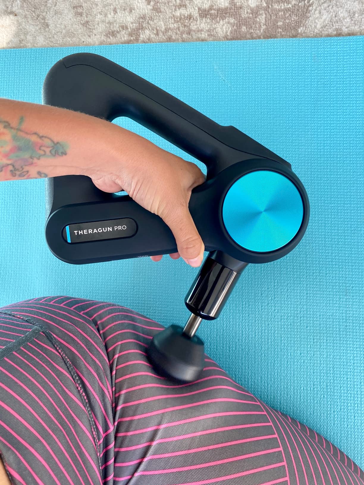 TheraGun Pro Handheld Deep Tissue Massage Gun - Bluetooth Enabled Percussion Massage Gun & Personal Massager for Pain Relief & Circulation in Neck, Back, Leg, Shoulder and Body (Black - 5th Gen) customer photo 2