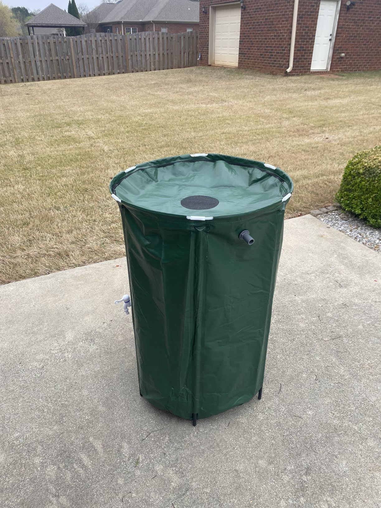 VINGLI Upgraded 50 Gallon Collapsible Rain Barrel, Portable Water Storage Rain Water Collection System, Weather Proof Sturdy Water Tank Water Catcher Container with Filter Spigot Overflow Kit customer photo 1