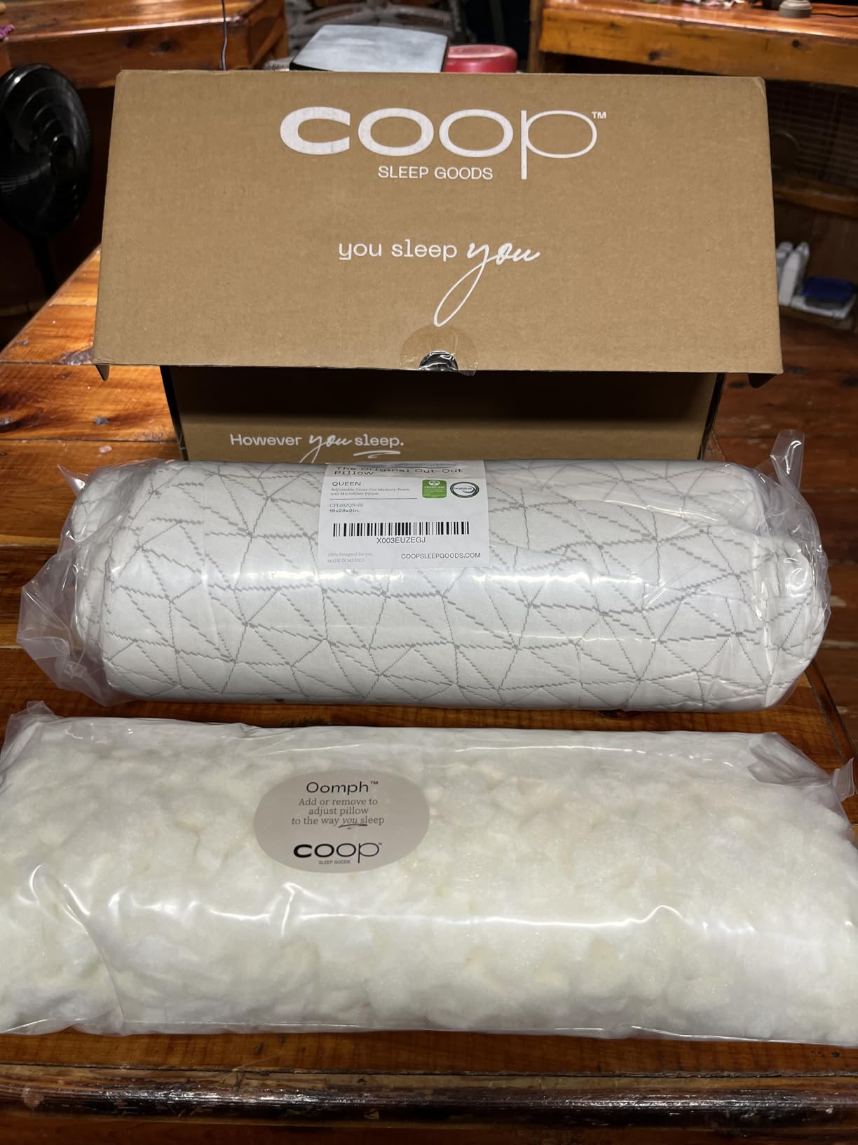 Coop Home Goods Original Crescent Adjustable Pillow, Queen Bed Pillows for Shoulder, Neck & Head Support, Crescent Foam Pillows - Medium Firm for Back & Side Sleeper, CertiPUR-US/GREENGUARD Gold customer photo 1