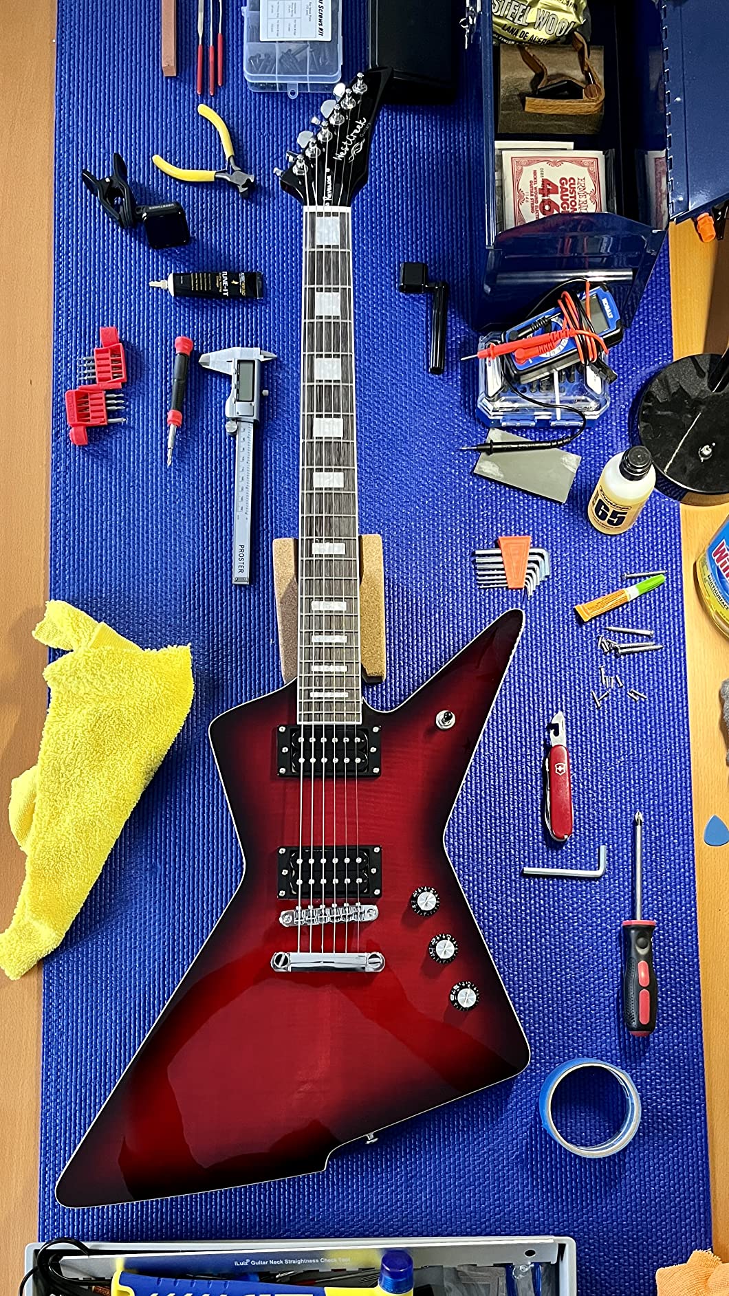 WestCreek Revenge Electric Guitar - Heavy Metal Humbucker Pickups (Green Lizard) customer photo 1