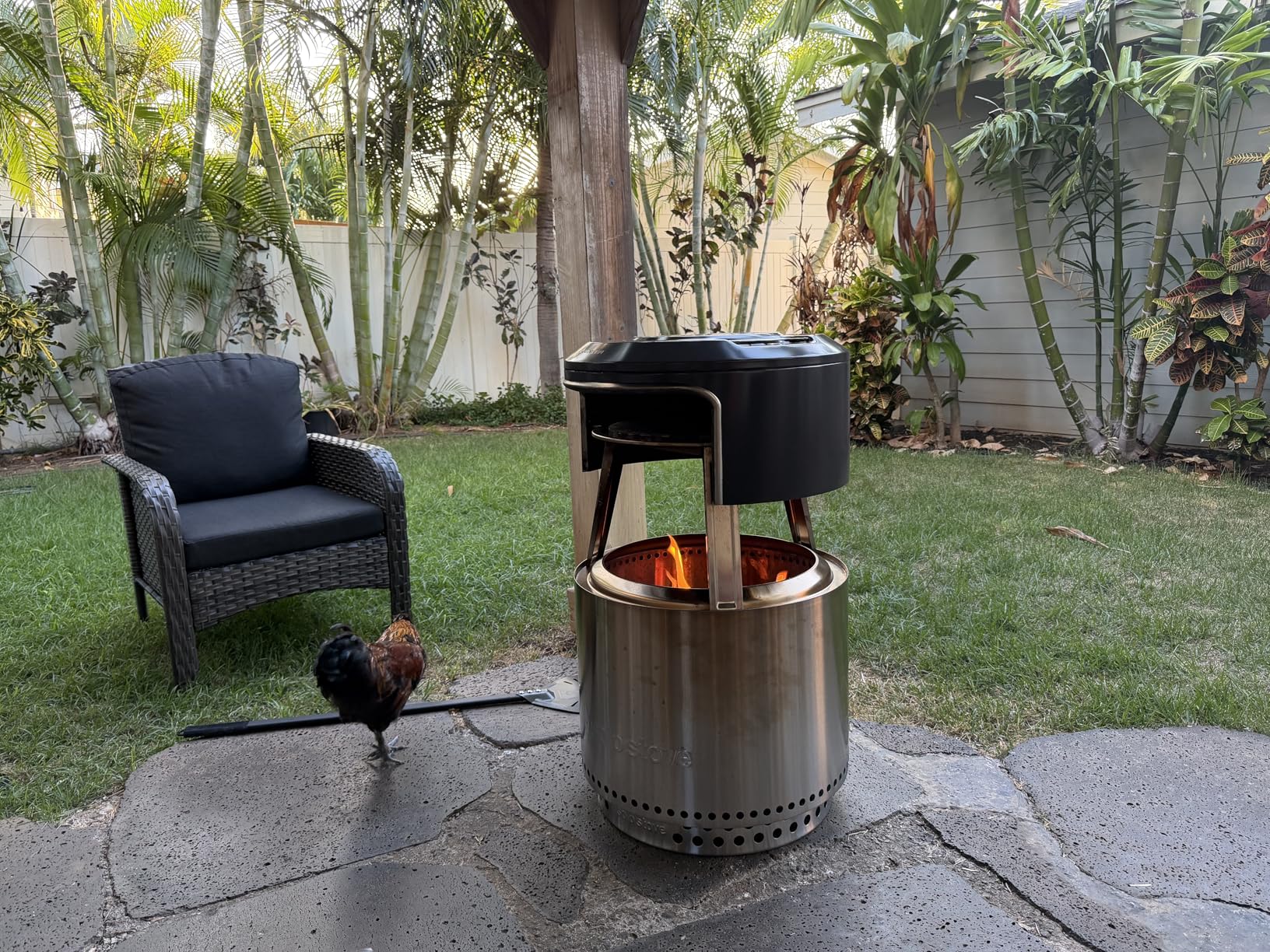 Solo Stove Bonfire Pi Fire | Pizza Oven Accessory for Bonfire Fire Pit, Incl. Carry Case & Cordierite Pizza Stone, Wood Burning Assembly, Stainless Steel, (H x Dia): 16.9 x 19.3 in, 19.6 lbs customer photo 2