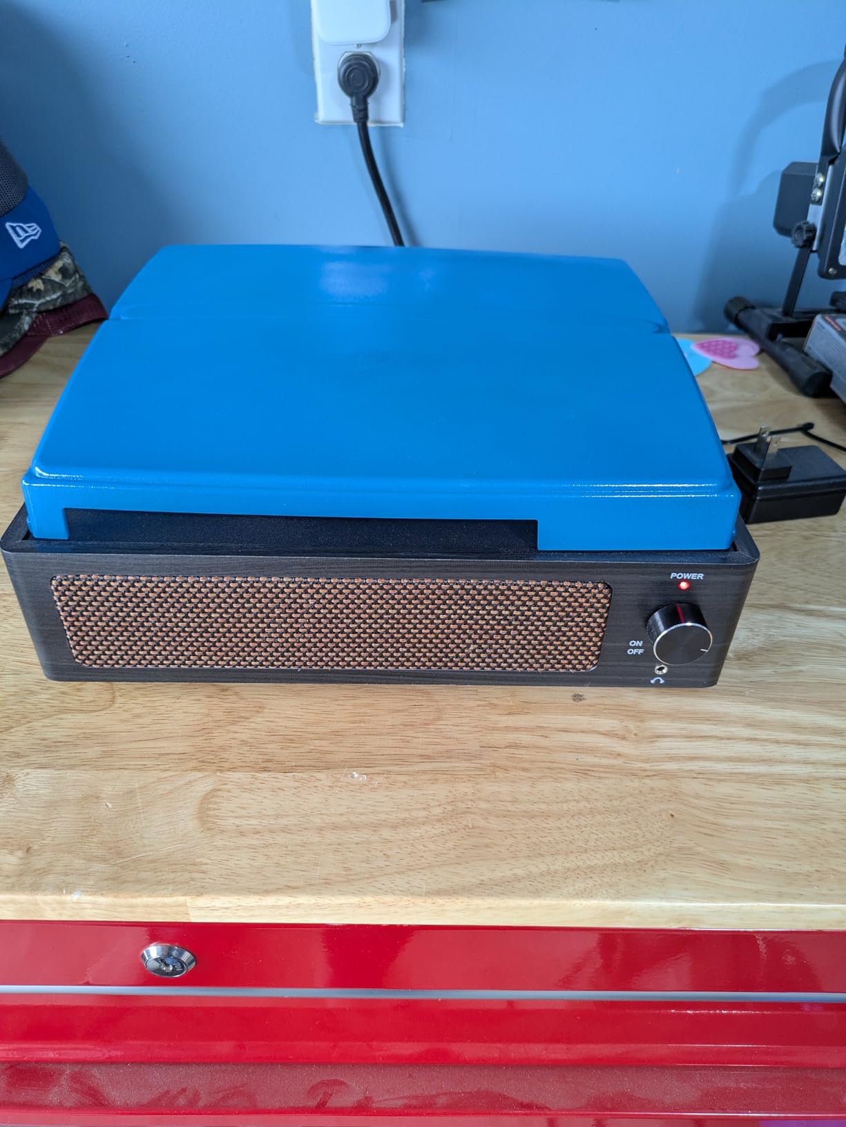 Vinyl Record Player with Speakers Vintage Turntable for Vinyls Records Belt-Driven Turntables 3-Speed Bluetooth Playback Retro Brown customer photo 1