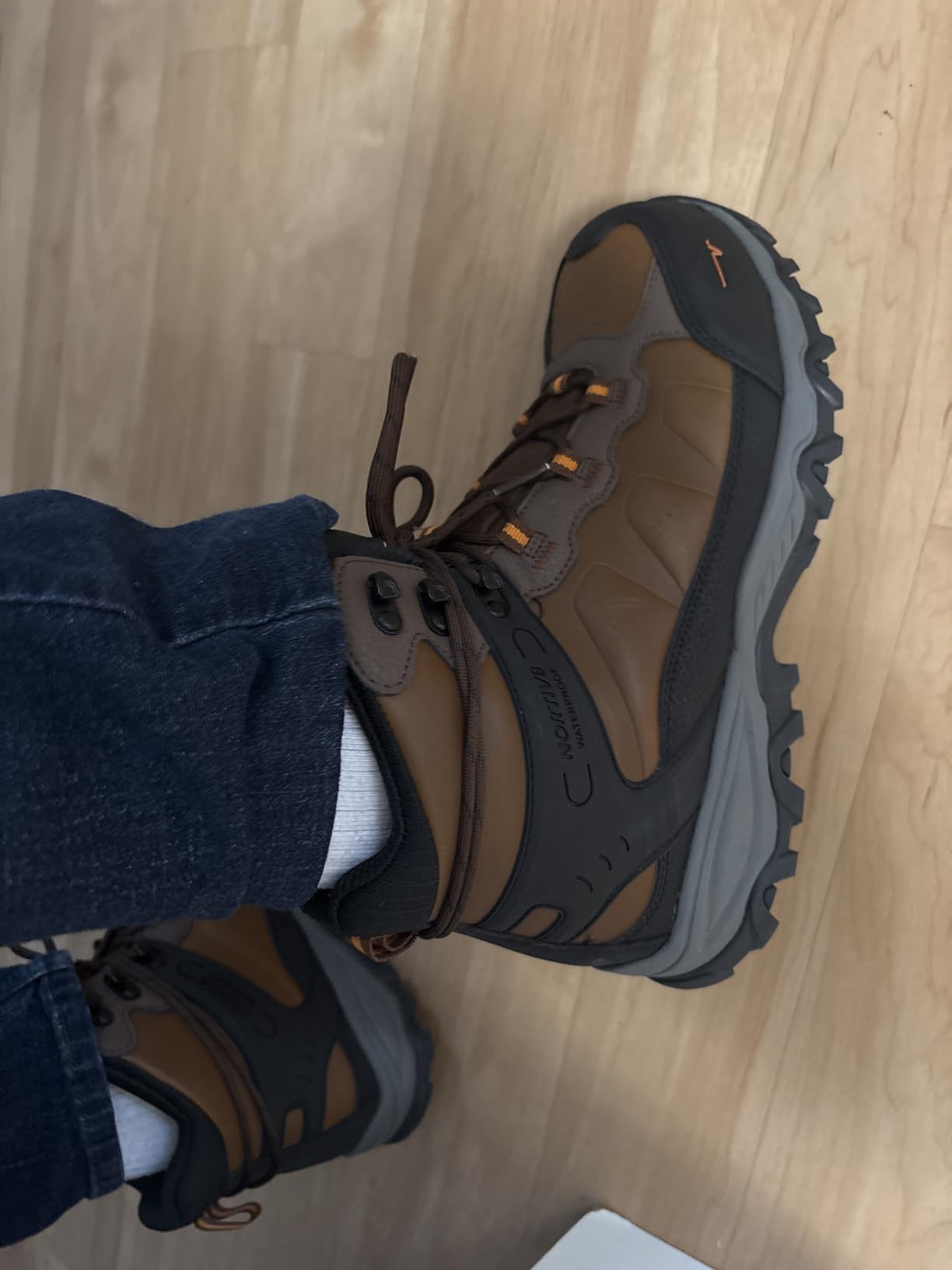 NORTIV 8 Men's Waterproof Steel Toe Work Boots | Slip Resistant ASTM-certified Safety Toe Boots for Men for Construction,Warehouse,Industrial and Daily Work,Paladin-Steel customer photo 2