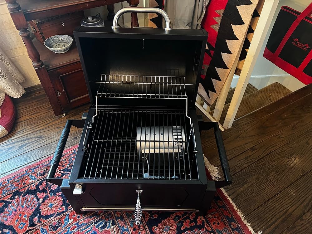 Royal Gourmet CD1519 Portable Charcoal Grill with Warming Rack, 303 Sq. In. | Tabletop Charcoal Grill with Side Handles and Bottle Opener customer photo 1