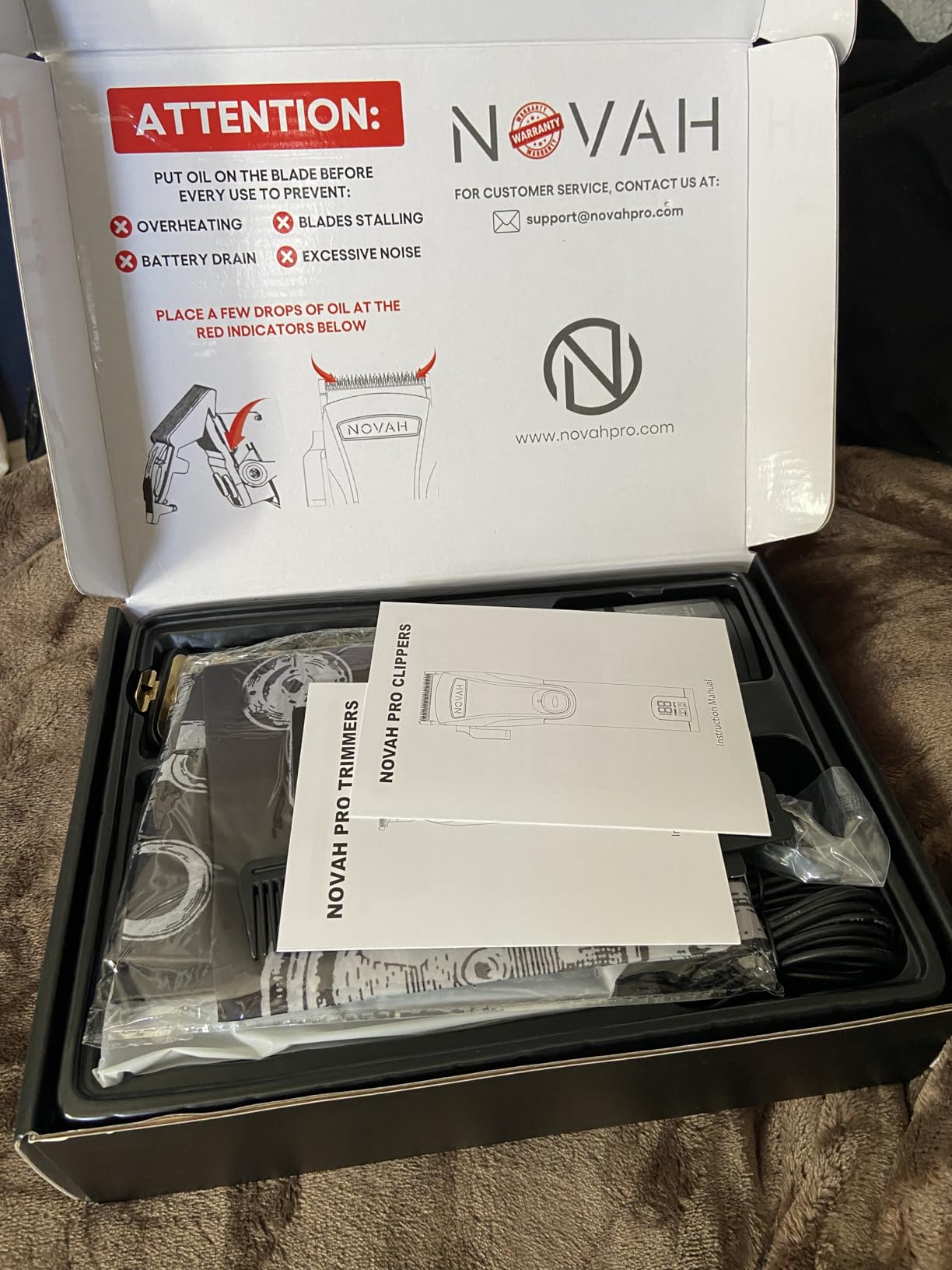 Novah Professional Hair Clippers for Men, Professional Barber Clippers and Trimmer Set, Mens Cordless Hair Clipper for Barbers Haircut Fading Kit Fade - Gold customer photo 2