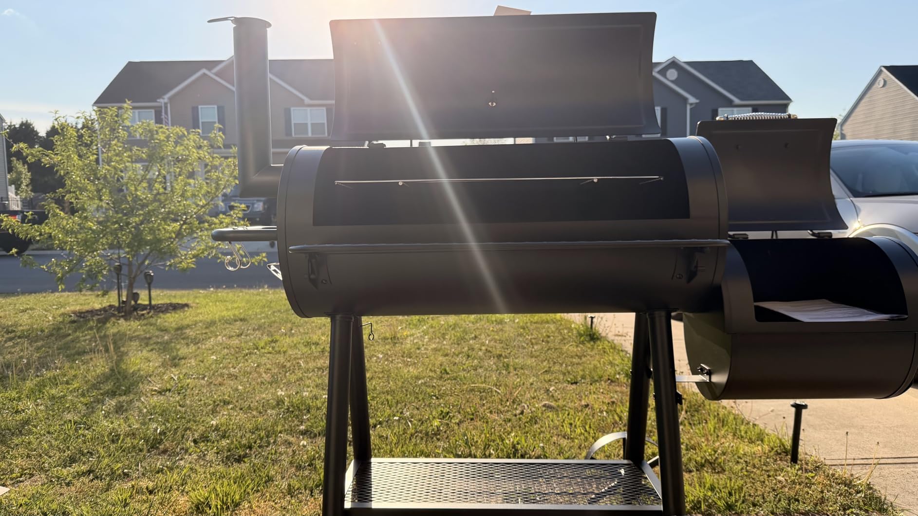 Sophia & William Heavy-Duty Charcoal Outdoor Smoker Grills, Extra Large Offset Smoker (941 SQ.IN. Cooking Area), Charcoal Grill & Smoker Combo for BBQ Patio Cooking customer photo 1