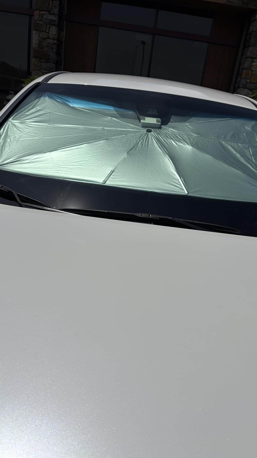 Lamicall Car Windshield Sunshade Umbrella - Foldable Car Windshield Sun Shade Cover, 5 Layers UV Block Coating, 52