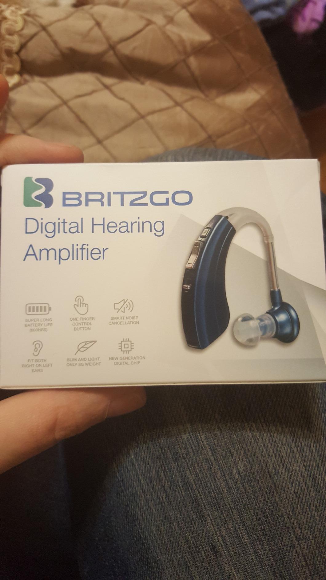 Digital Hearing Amplifier by Britzgo BHA-1301 Pack of 2. Doctor and Audiologist Designed customer photo 1