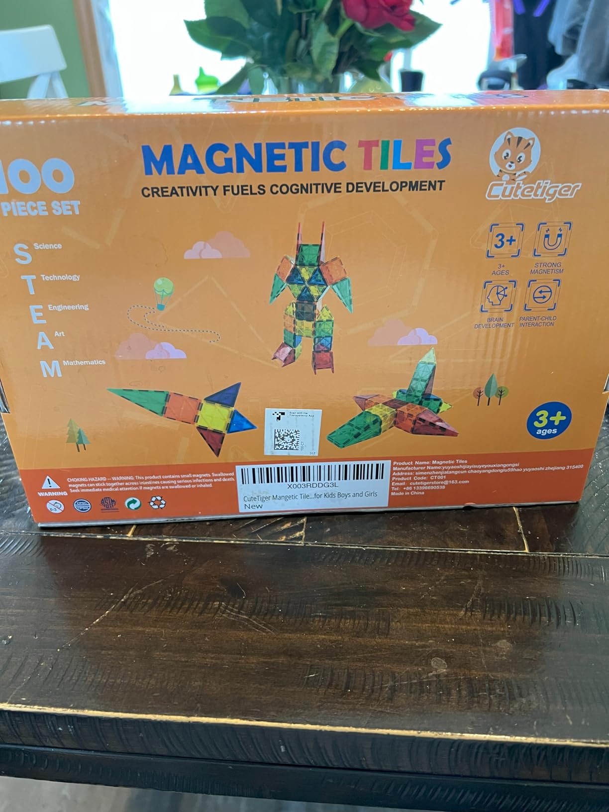 CuteTiger Mangetic Tiles, 100PCS Magnet Building Toys, Magnetic Building Set for Kids, Stacking Blocks, Perfect STEM Toys Gift for Boys and Girls customer photo 2