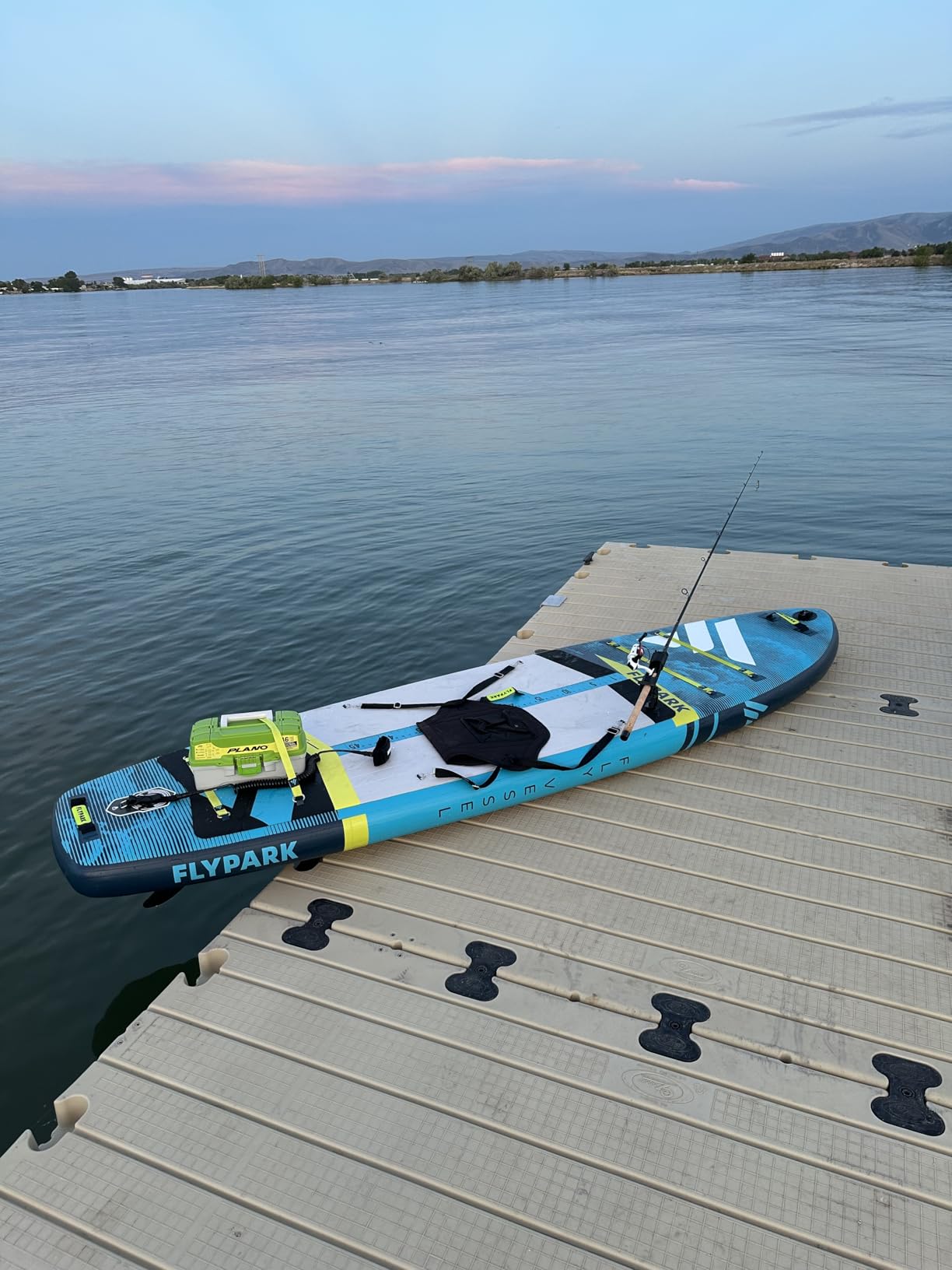 Flypark 10'8/11'x35'' Fishing & Family Stable Inflatable Paddle Boards, Extra Wide SUP Paddleboard, 430lb/3 People, Camera Mount, Shoulder Strap, Rod Holder customer photo 1