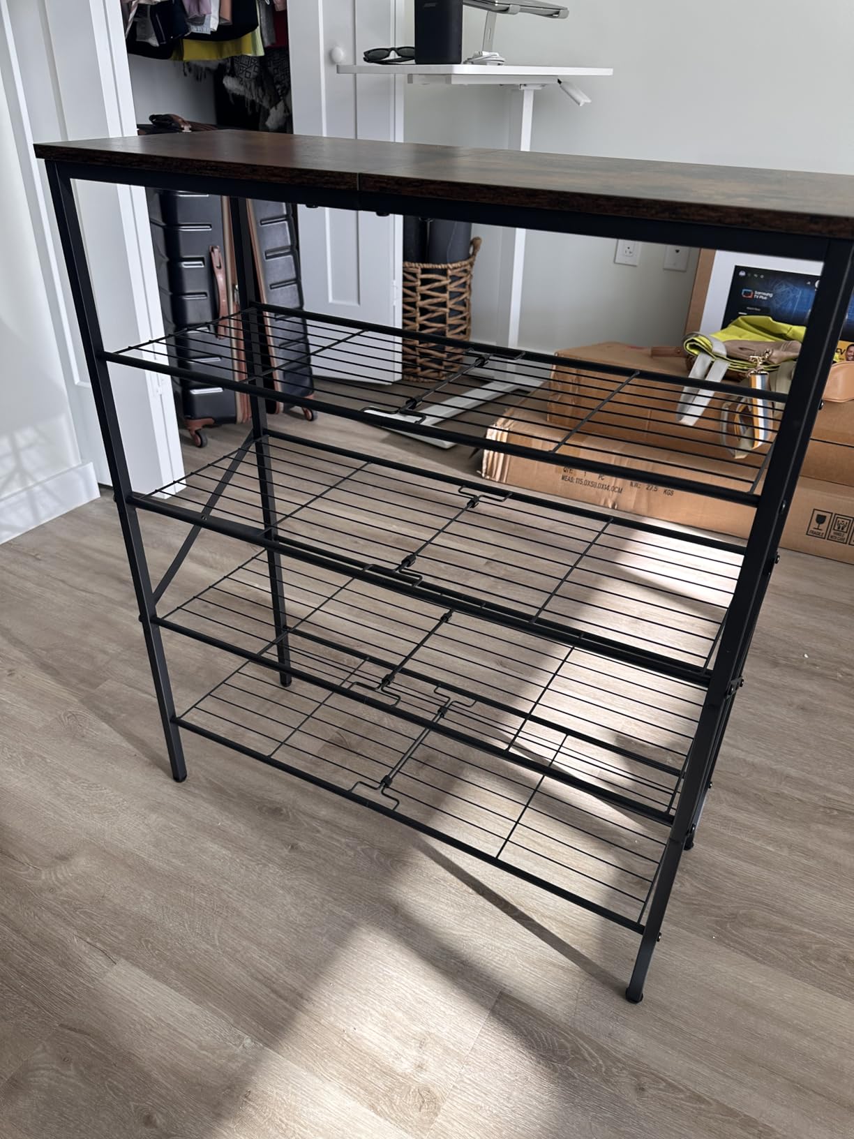 YATINEY 10 Tier Shoe Rack, Large Capacity Shoe Storage Organizer Holds 40 Pairs, Sturdy and Stable, for Entryway, Hallway, Closet, Dorm Room, Rustic Brown SS10BR customer photo 2