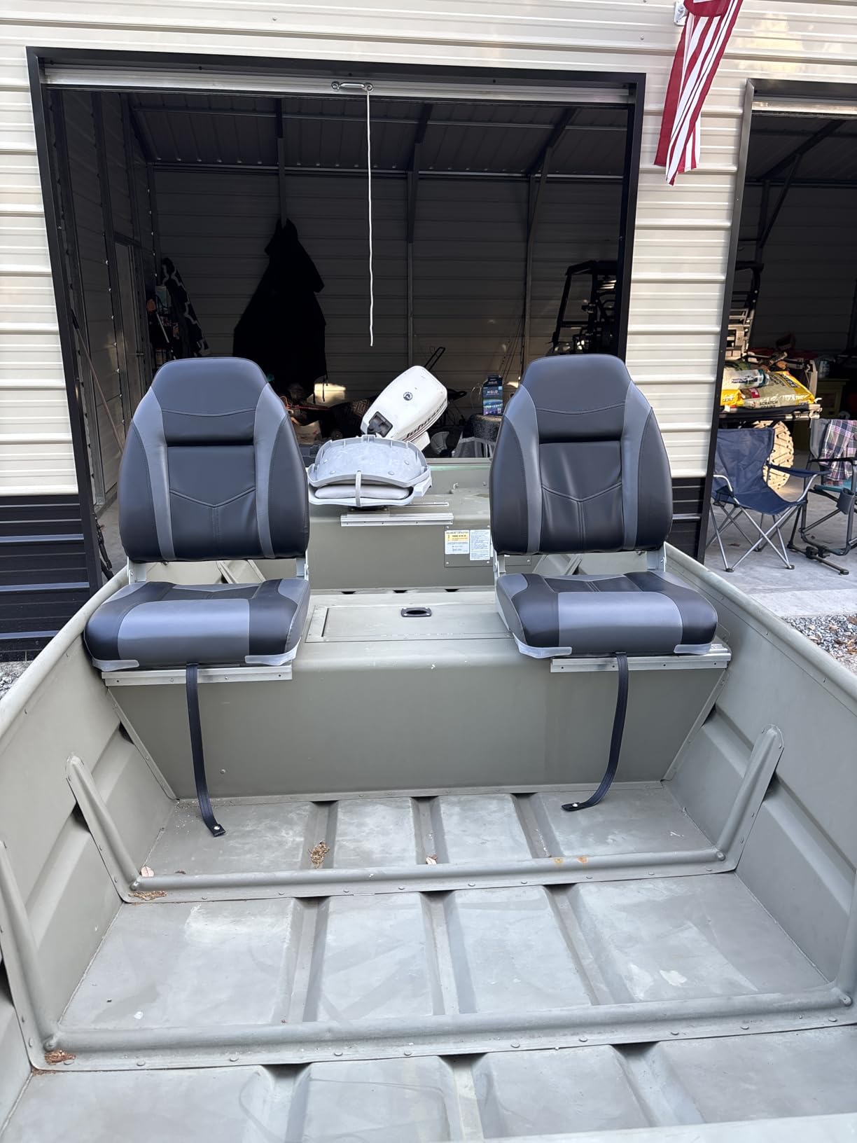 PEXMOR Boat Seats, Low/High Back, Folding, Waterproof, Captain Seat, 2 Packs (High Back-Blue & White) customer photo 2