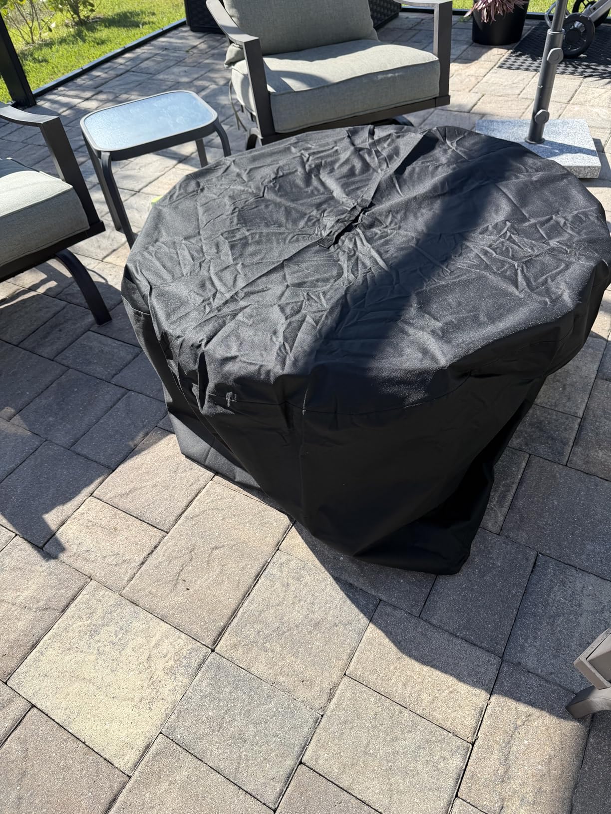 Fire Pit Cover for Solo Stove - Surround Tabletop Shelter, Elevation for Ranger & Bonfire Fire Pits, Black, 44