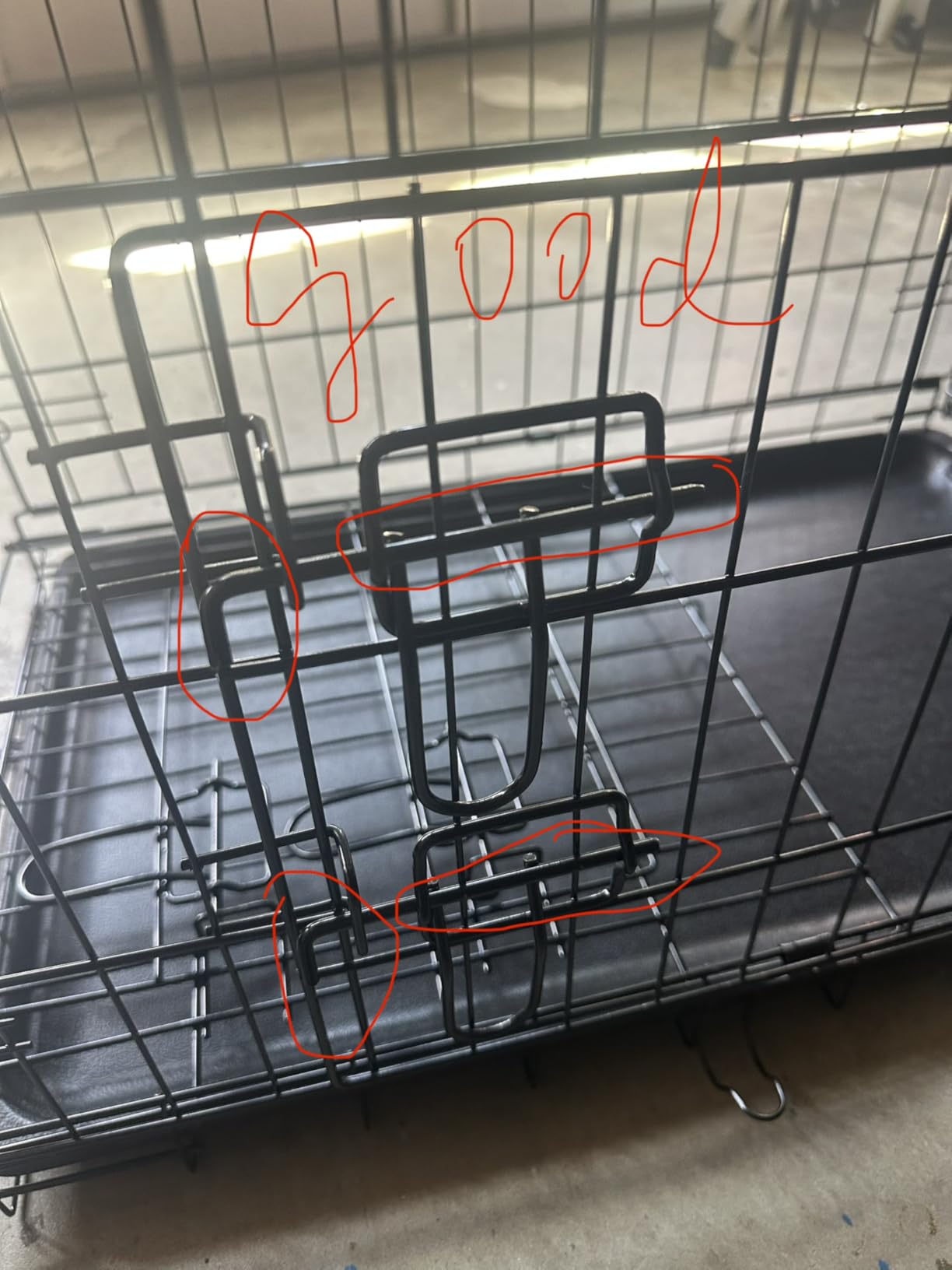 FDW Dog Crate Dog Kennel Cage with Double Door, 36 inch Folding Metal Wire Dog Cage with Removable Tray & Divider Panel, Pet Crate for Medium Dogs, Black customer photo 1