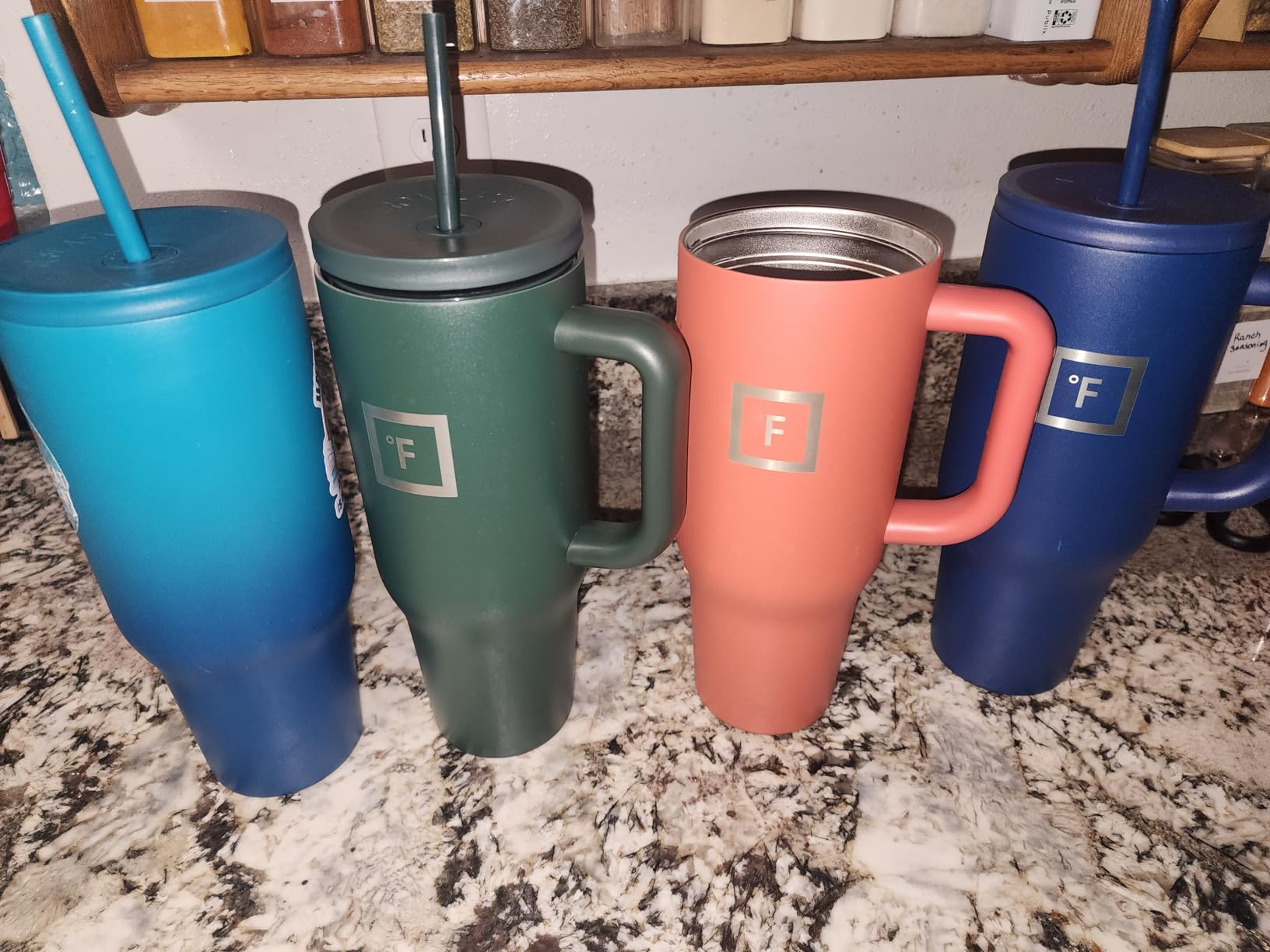 IRON °FLASK Co-Pilot Insulated Mug w/Straw & Flip Cap Lids - Cup Holder Bottle for Hot, Cold Drink - Leak-Proof - Water, Coffee Portable Travel Mug - Aurora, 40 Oz customer photo 2