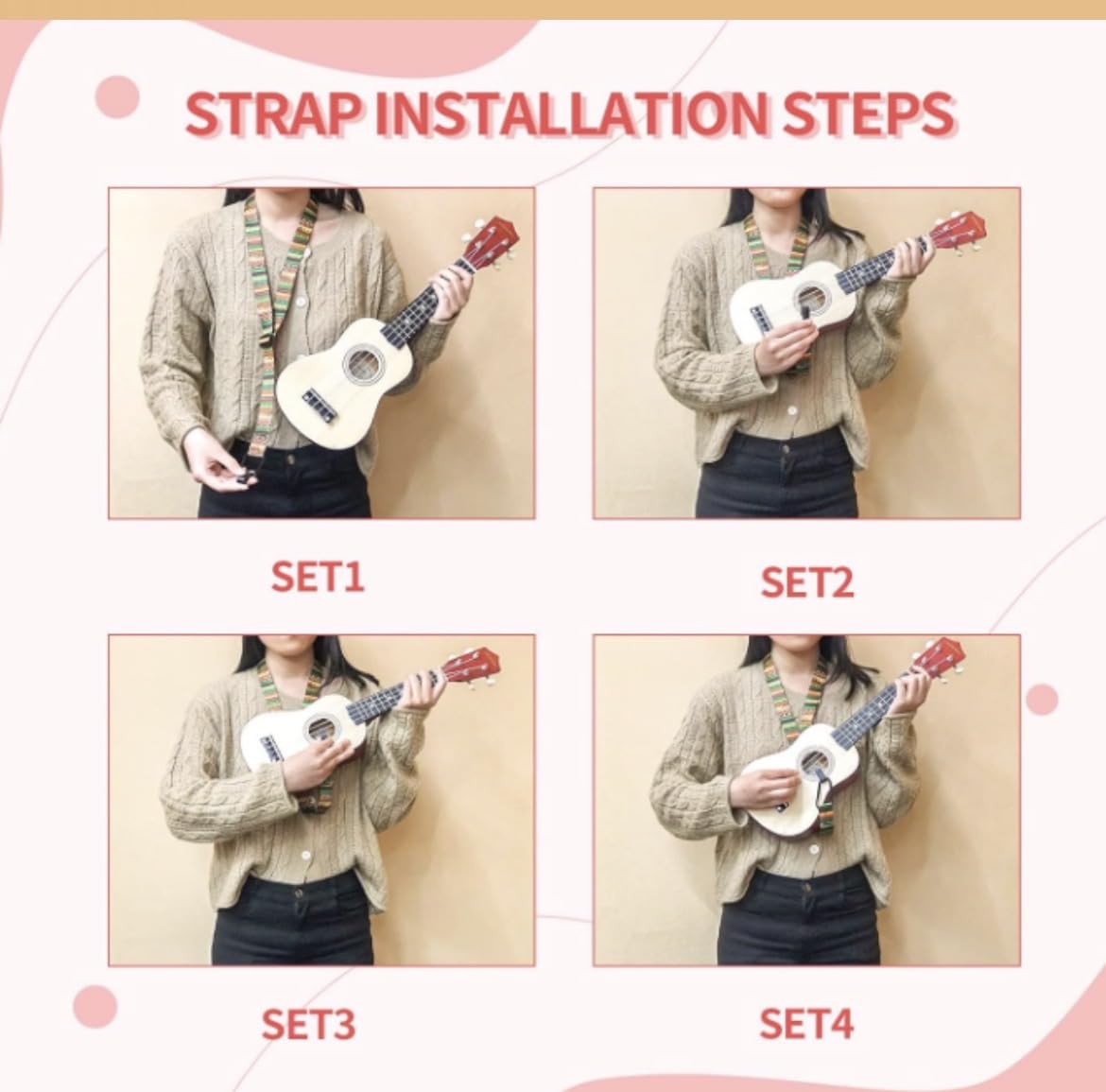 AODSK Tenor Ukulele for Beginner 26 Inch Ukelele Kit with Gig Bag Strap Tuner Nylon String 4 Picks Cloth Online Lesson Holiday Gift customer photo 1