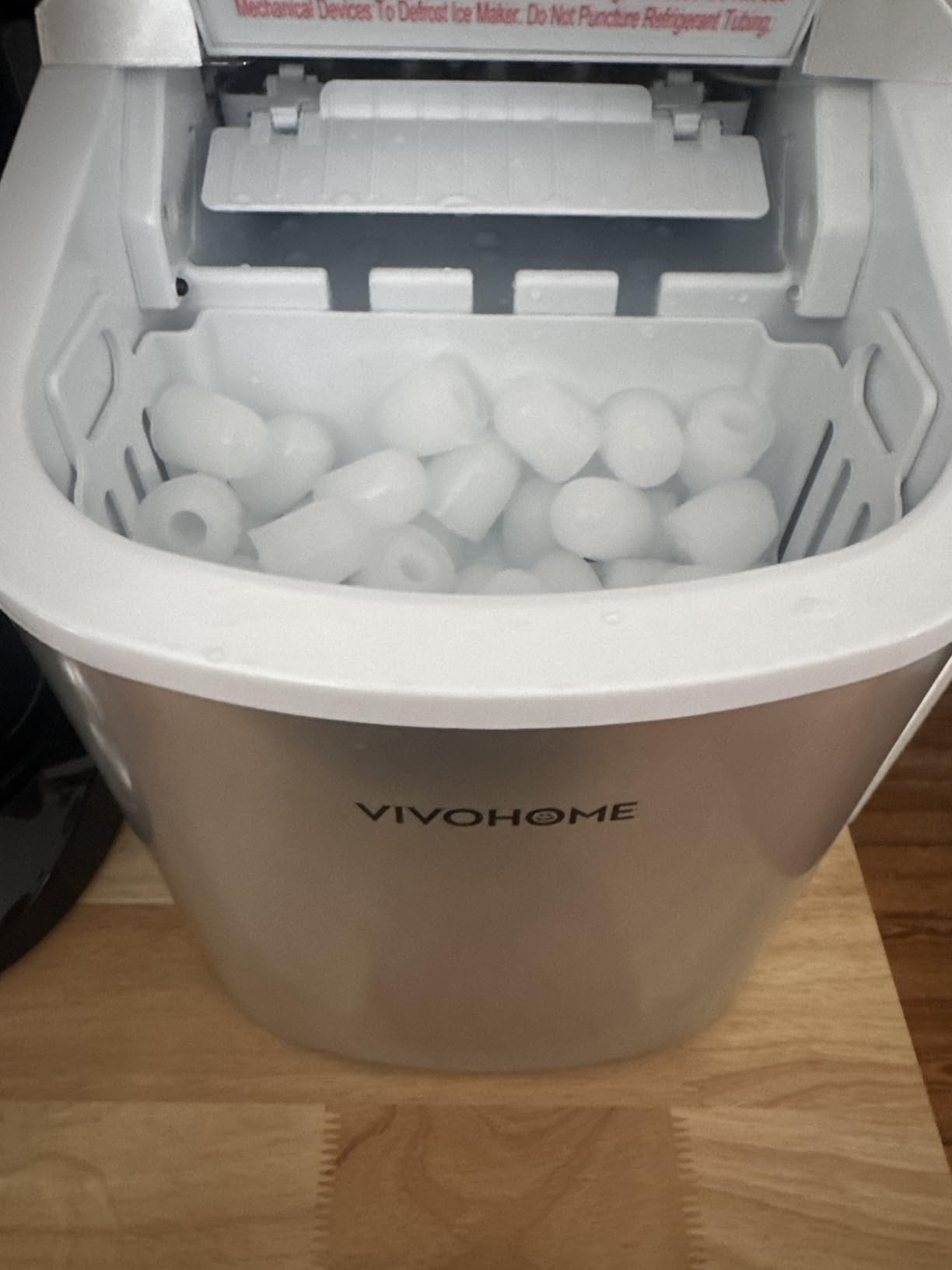 VIVOHOME Nugget Ice Maker Countertop, Portable Pebble Ice Maker Machine with 44lbs/Day, Soft Chewable Pellet Ice Machine with Self-Cleaning, Scoop, 10 Ice Bags, for Home Kitchen, Party, RV, Camping customer photo 1