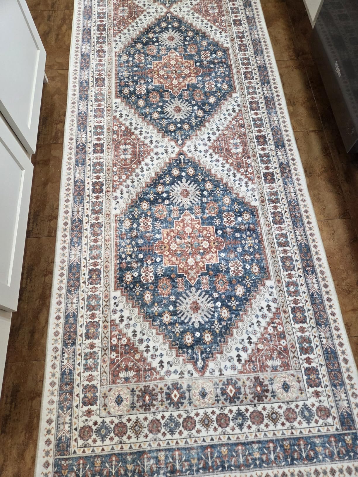 Madane Hallway Runner Rug 2x8 Washable Kitchen Rugs Non-Slip, Turmeric/Grey customer photo 2