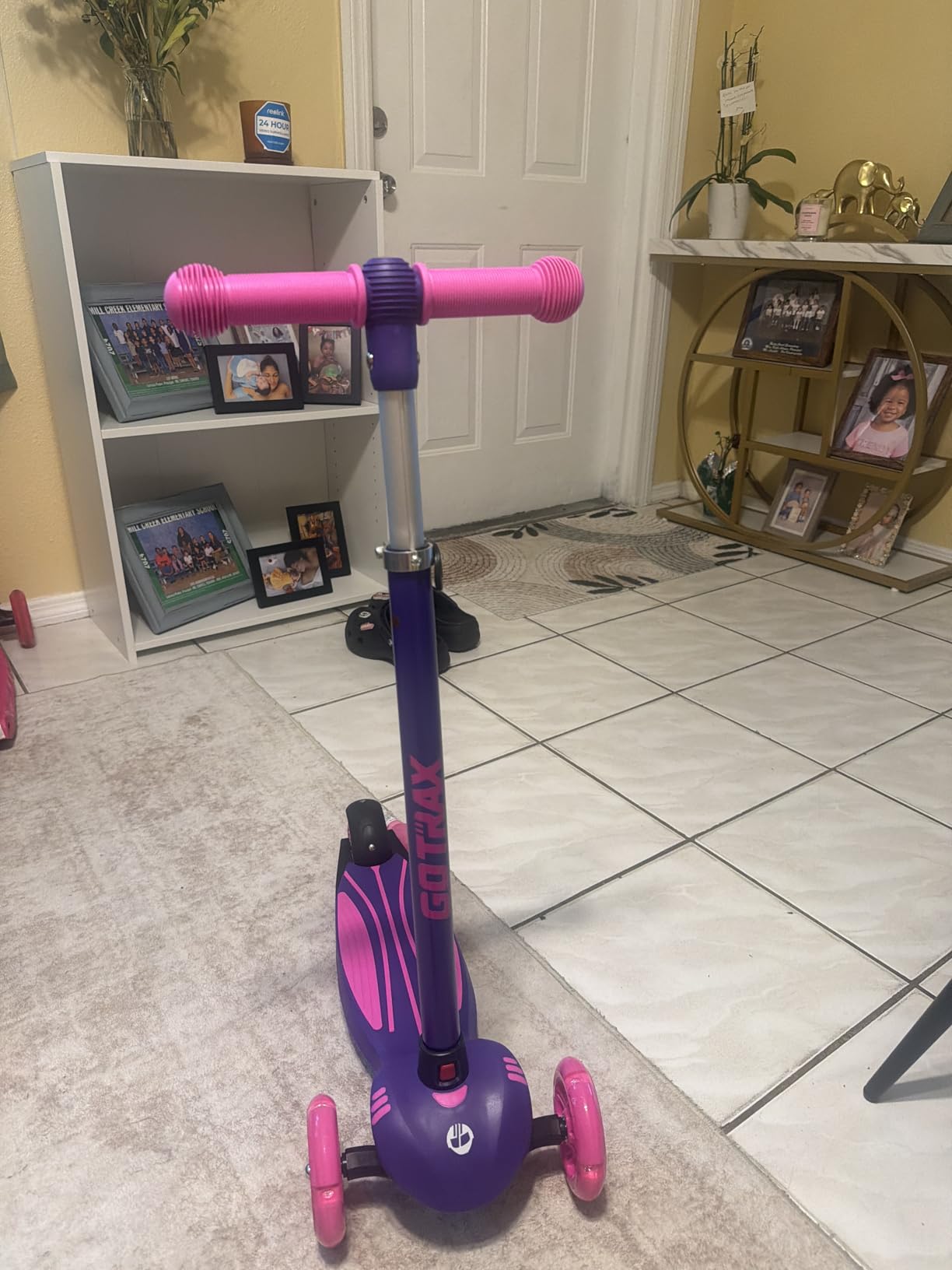 Gotrax KS1 Kids Kick Scooter, LED Lighted Wheels and 3 Adjustable Height Handlebars, Lean-to-Steer & Widen Anti-Slip Deck, 3 Wheel Scooter for Boys & Girls Ages 2-8 and up to 110 Lbs customer photo 2