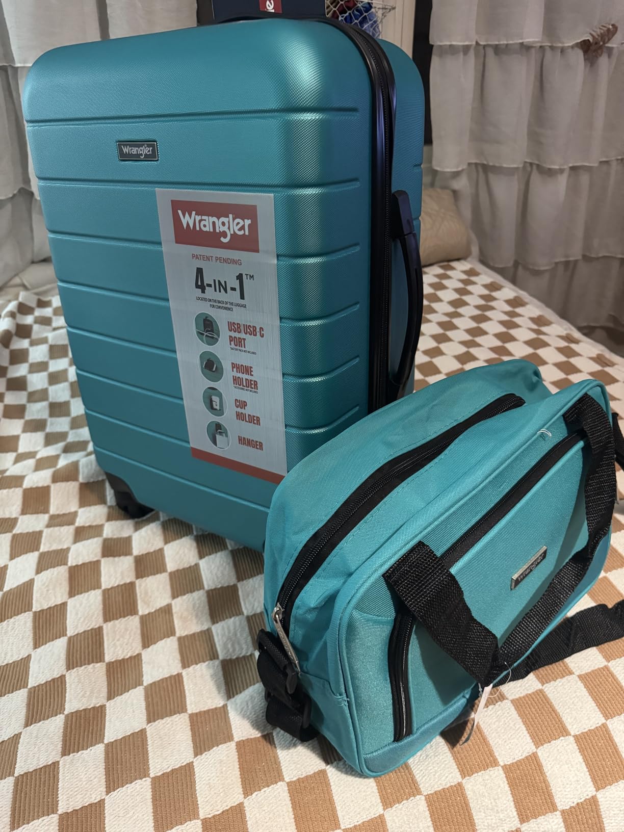 Wrangler Smart Spinner Hardside Luggage, 2 Piece Set, Wood Thrush customer photo 2