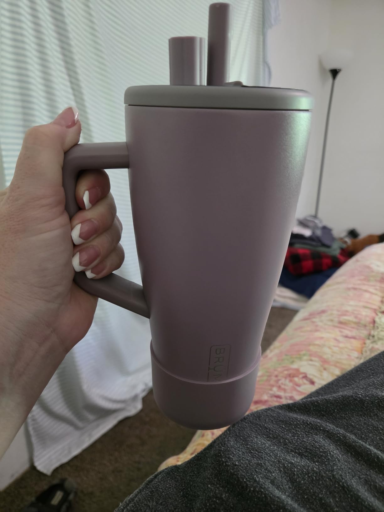 BrüMate Era 40 oz Tumbler with Handle and Straw | 100% Leakproof Insulated Water Bottle Tumbler with Lid and Flexible SoftSip Straw | Stainless Steel | Cup Holder Friendly | 40oz (Mocha) customer photo 2