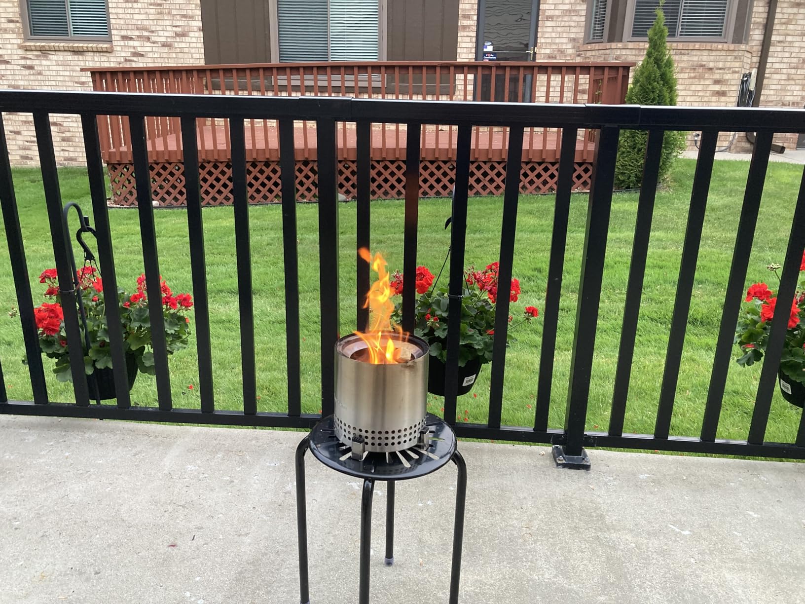 Solo Stove Mesa XL, 7 Inch Tabletop Fire Pit with Stand - Smokeless, Stainless Steel Fire Pit for Camping, Outdoor & Patio- Wood Burning or Pellet Fueled Portable Bonfire, 2.3lbs, Gunmetal customer photo 1