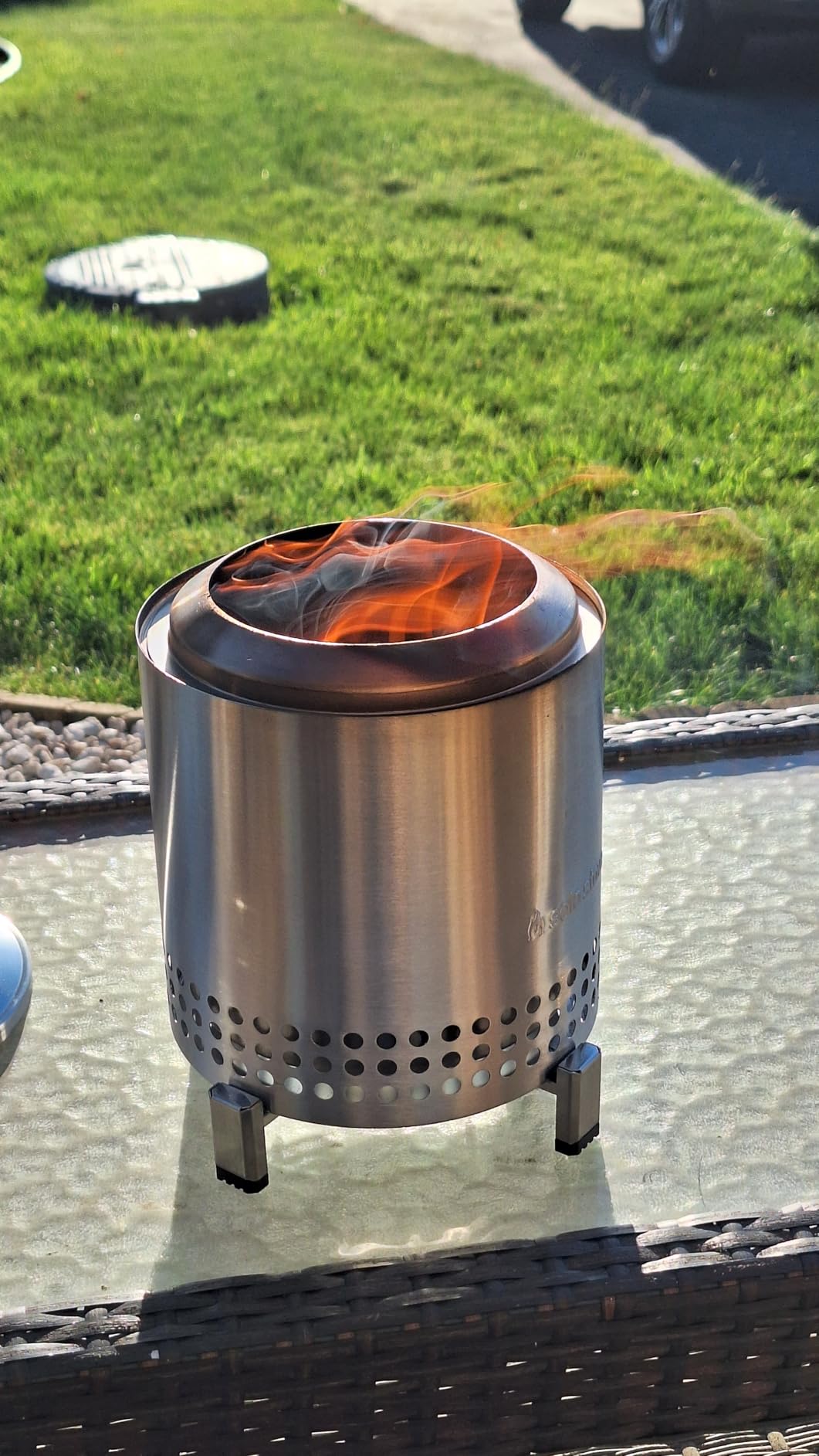 Solo Stove Mesa XL, 7 Inch Tabletop Fire Pit with Stand - Smokeless, Stainless Steel Fire Pit for Camping, Outdoor & Patio- Wood Burning or Pellet Fueled Portable Bonfire, 2.3lbs, Gunmetal customer photo 2