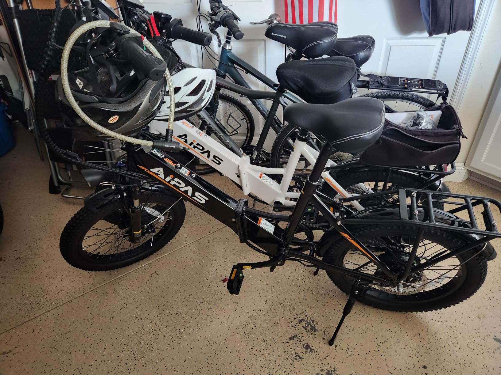 Aipas A2 Folding Electric Bike, 20'' Fat Tire Electric Bike with 750W Peak Motor, 48V 12.8Ah Removable Battery, 28MPH Max Speed, 62 Miles Range, Step-Through Frame and 7-Speed customer photo 1