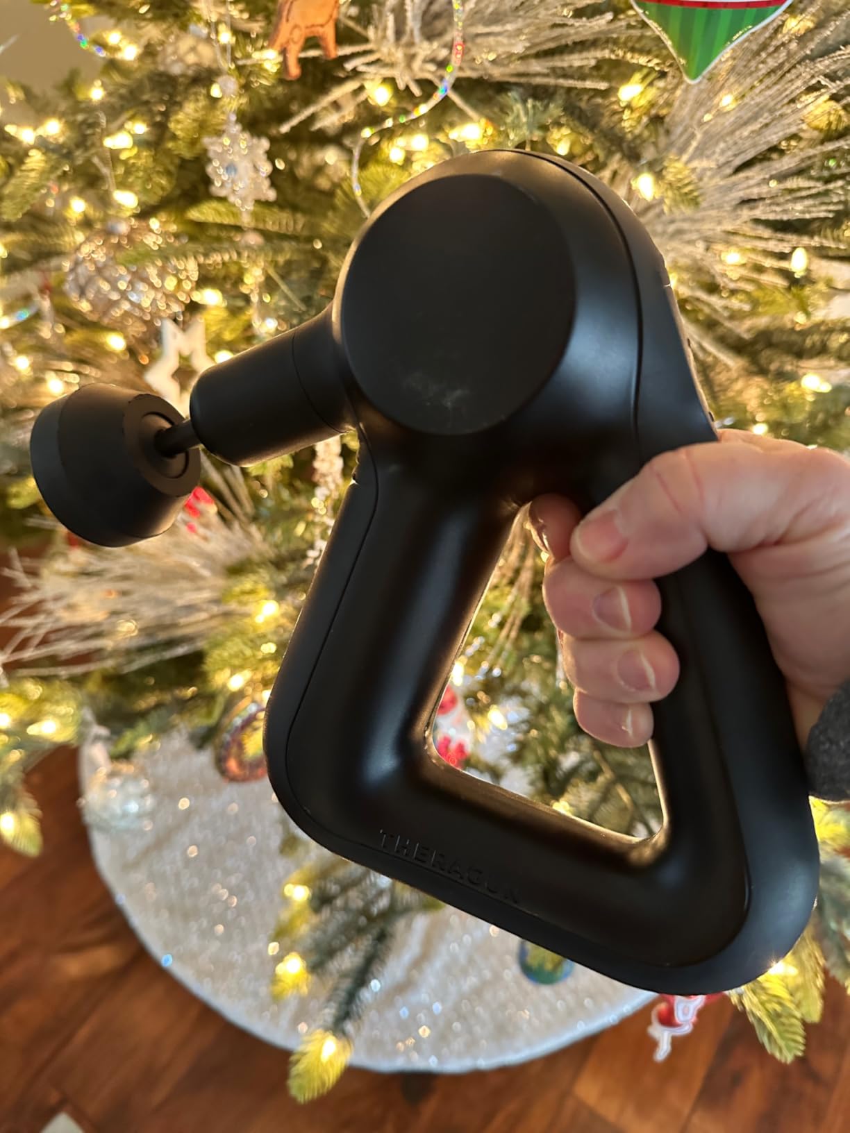 TheraGun Relief by Therabody - Easy-to-Use, Comfortable & Light Handheld Percussion Massage Gun for Everyday Pain Relief Massage Therapy in Neck, Back, Leg, Shoulder and Body (Sand) customer photo 2